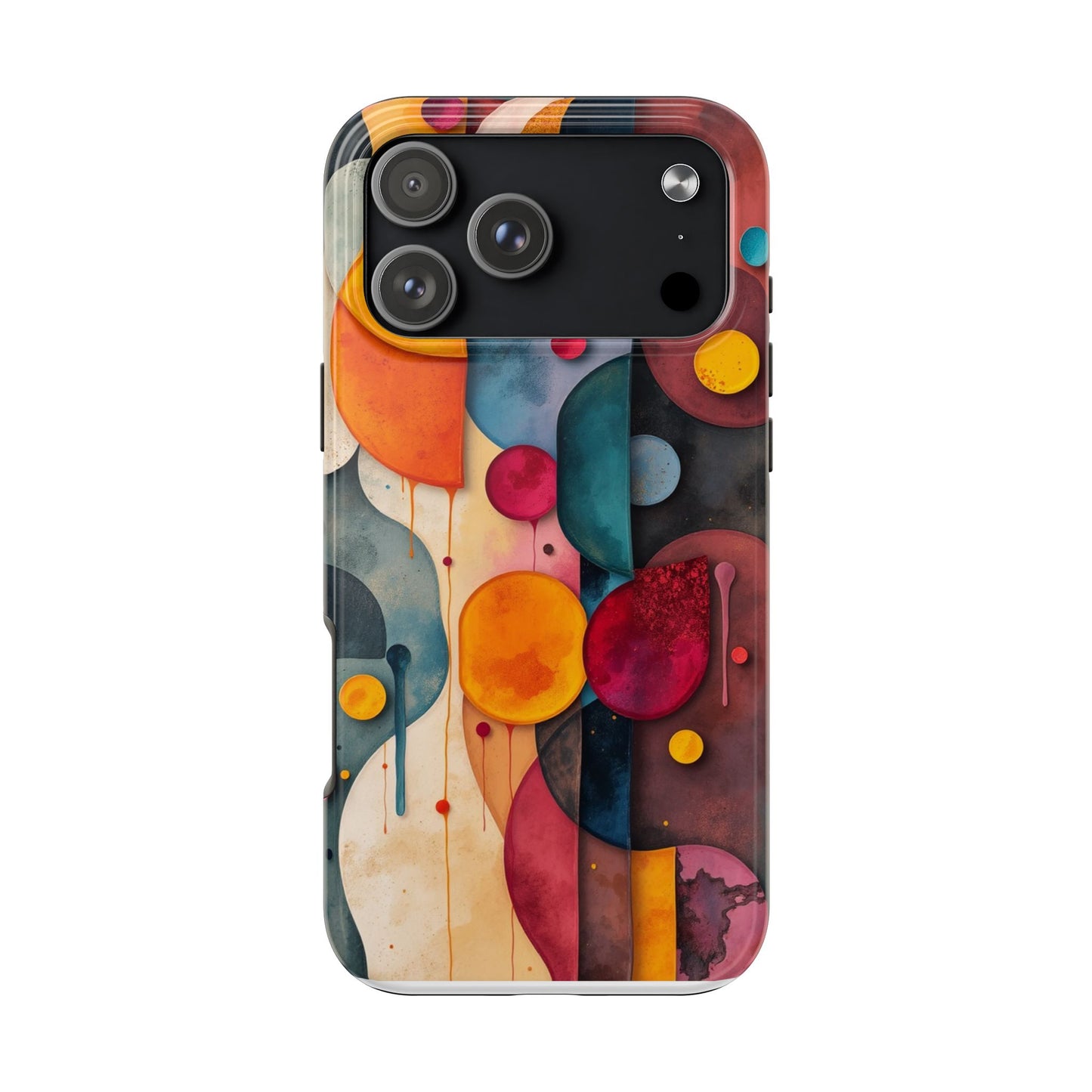 Artistic Tough Phone Cases - Colorful Abstract Design for Trendy Protection - for iPhone
