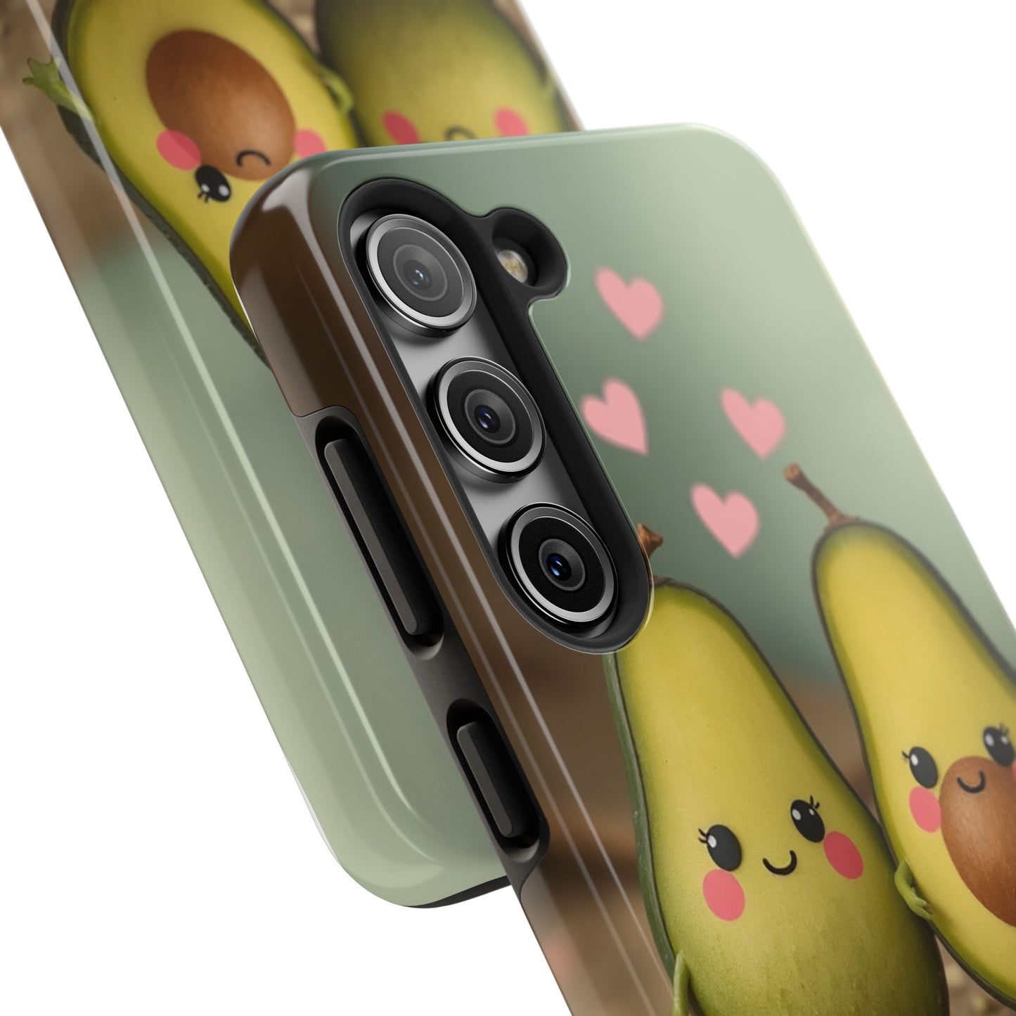 Cute Avocado Phone Case, Funny Tough Case, Quirky Phone Accessory, Gifts for Foodies, Valentine's Day Present