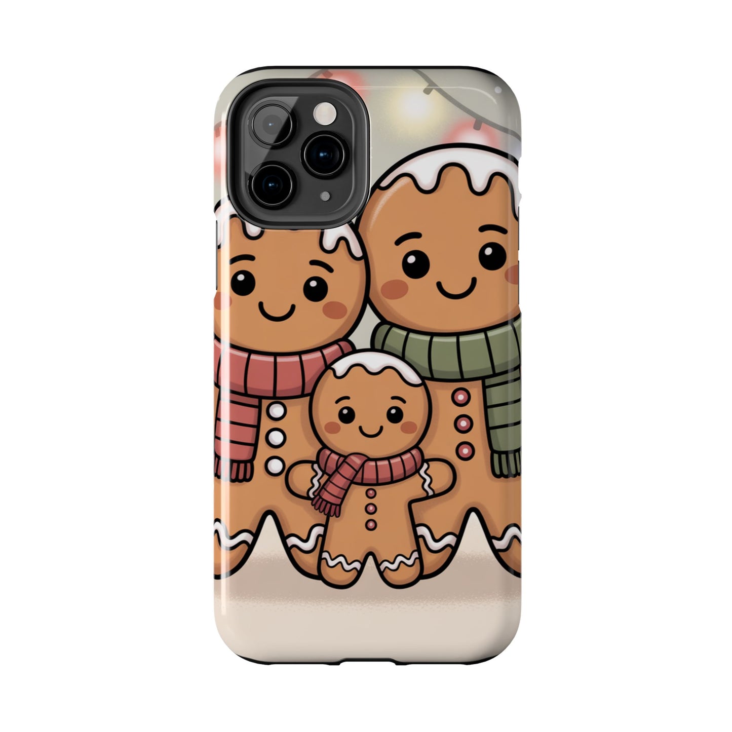 Gingerbread Cartoon Family Tough Phone Case – Festive Holiday Protection