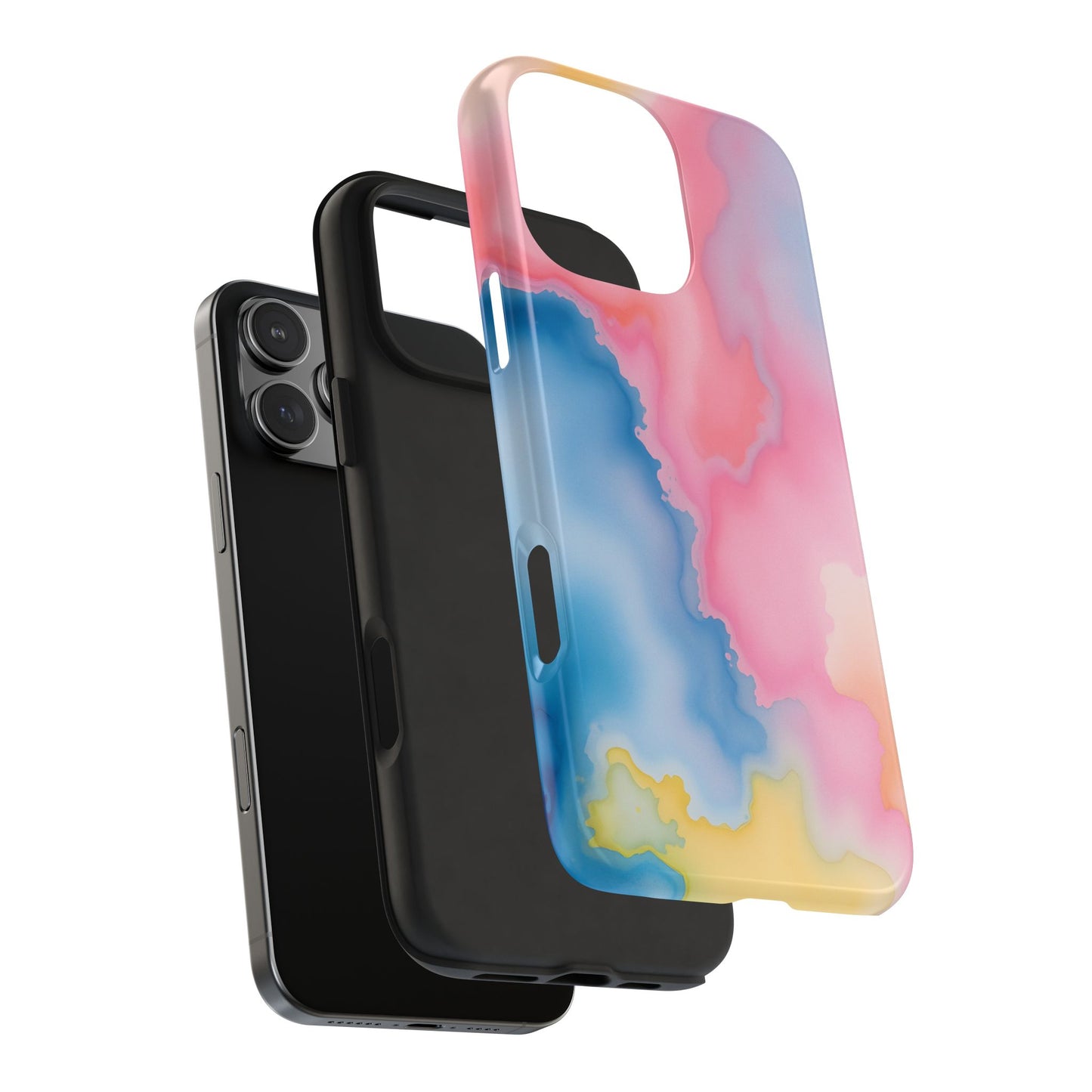 Painted Watercolor Tough Phone Case - Durable Protection with Artistic Vibes - for iPhone