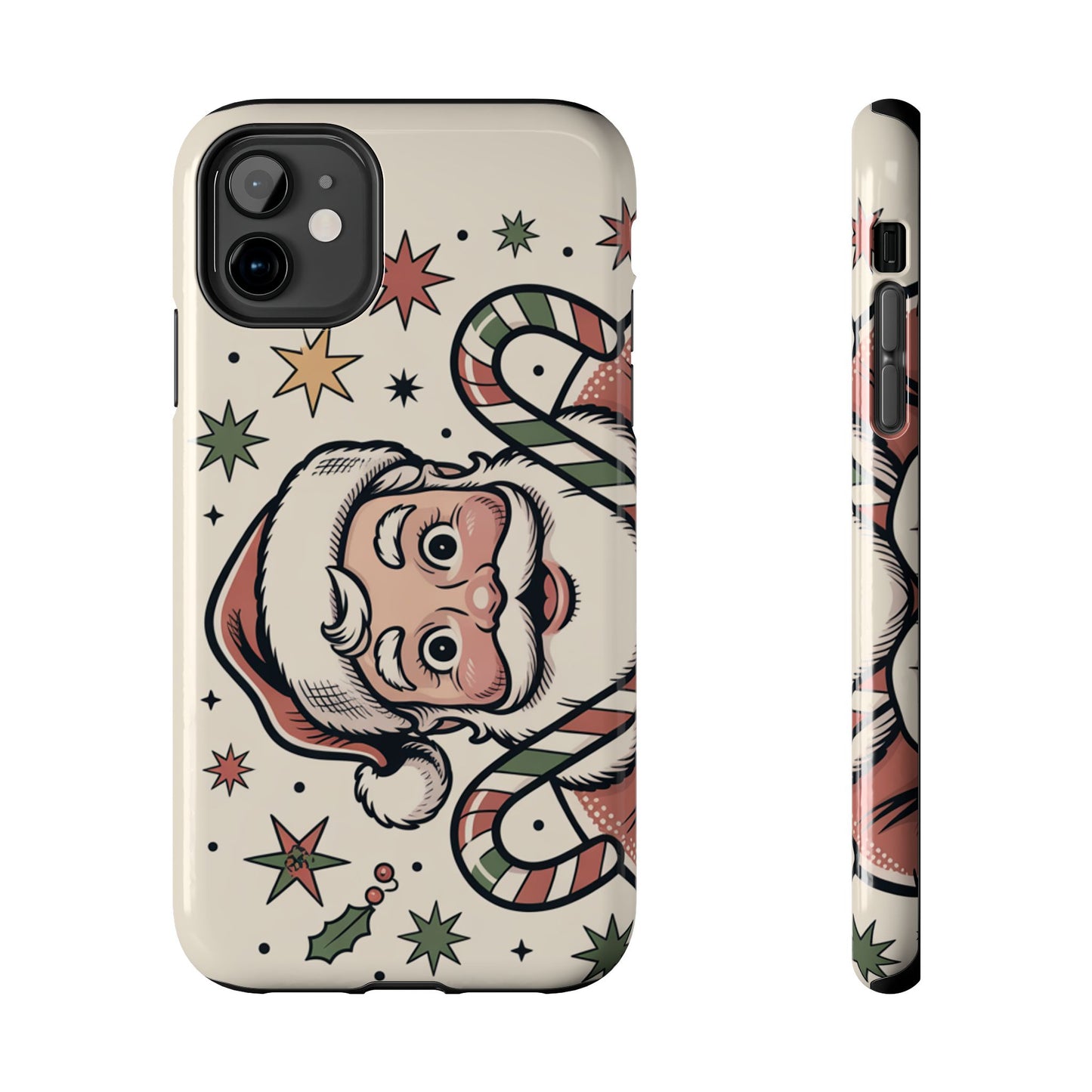 Retro Santa Tough Phone Case - Festive Holiday Design