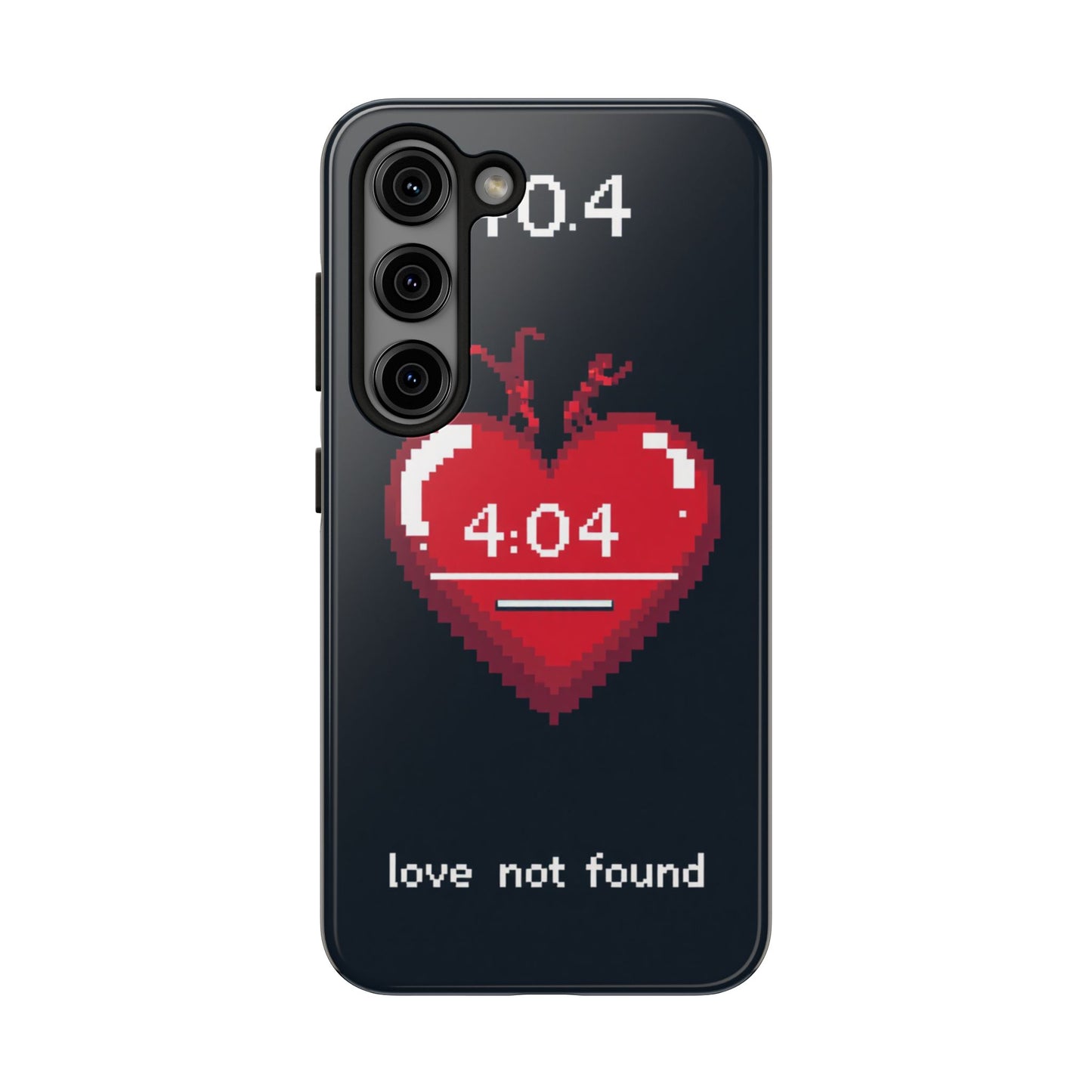Vintage Pixel Heart Tough Phone Case - "404 Love Not Found" Design