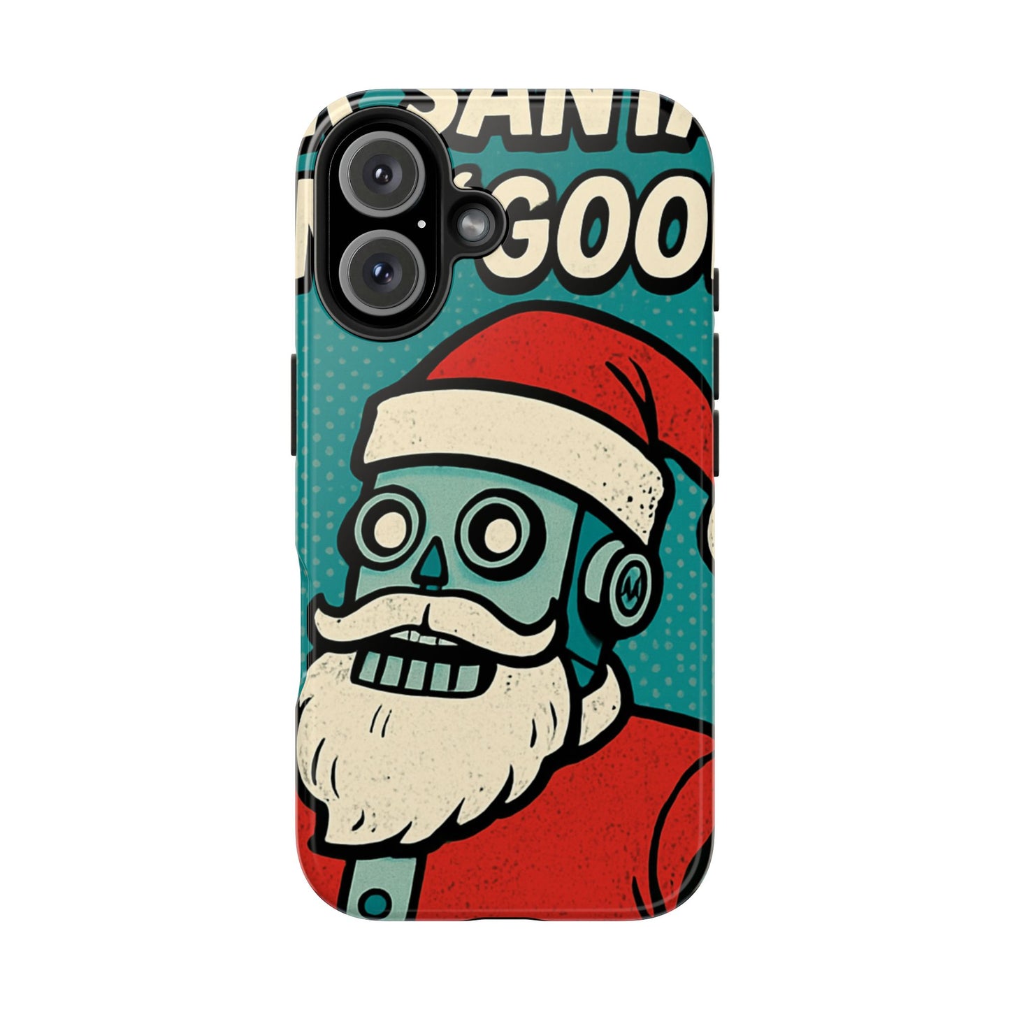 Santa Robot Phone Case - Durable Tough Design for Holidays