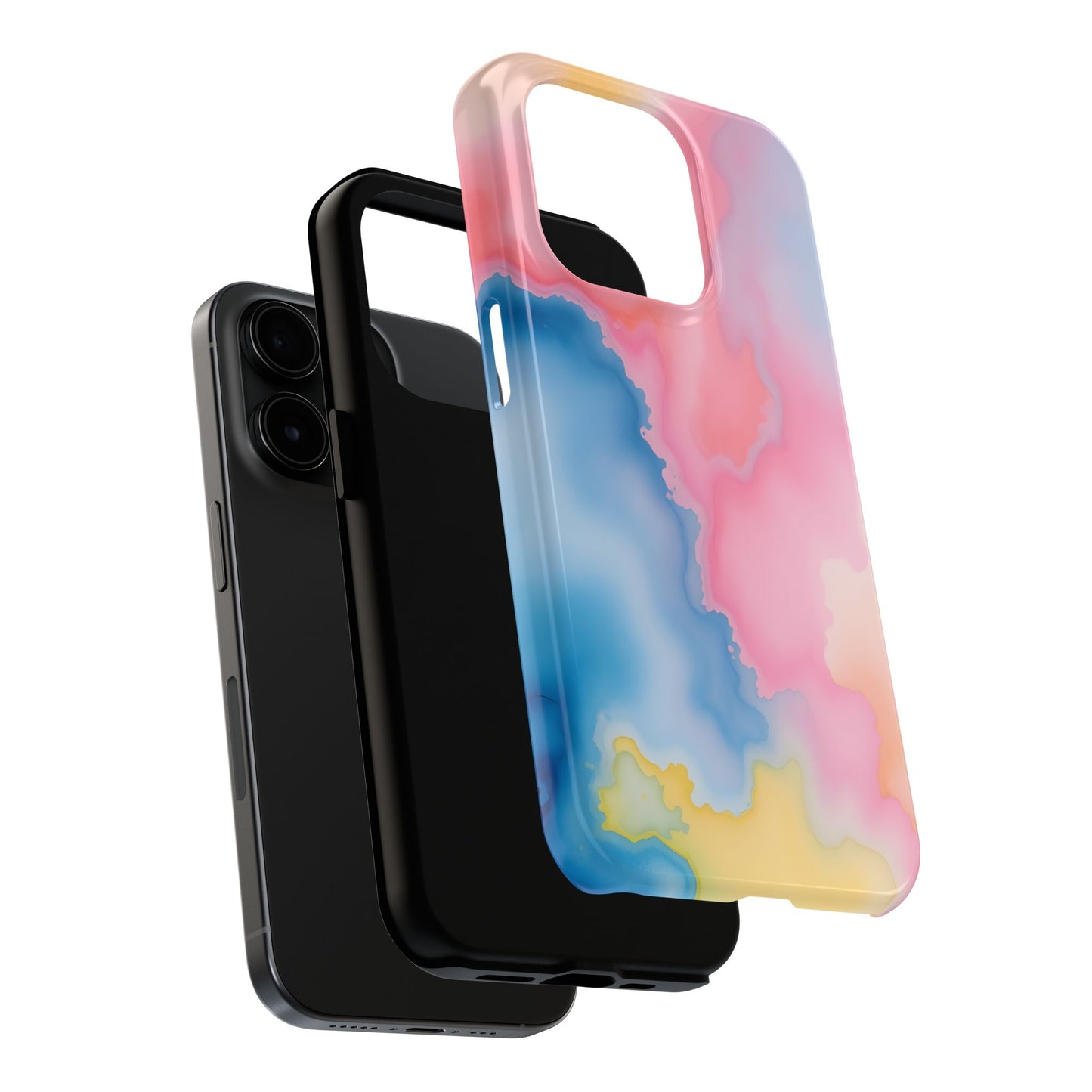 Painted Watercolor Tough Phone Case - Durable Protection with Artistic Vibes - for iPhone