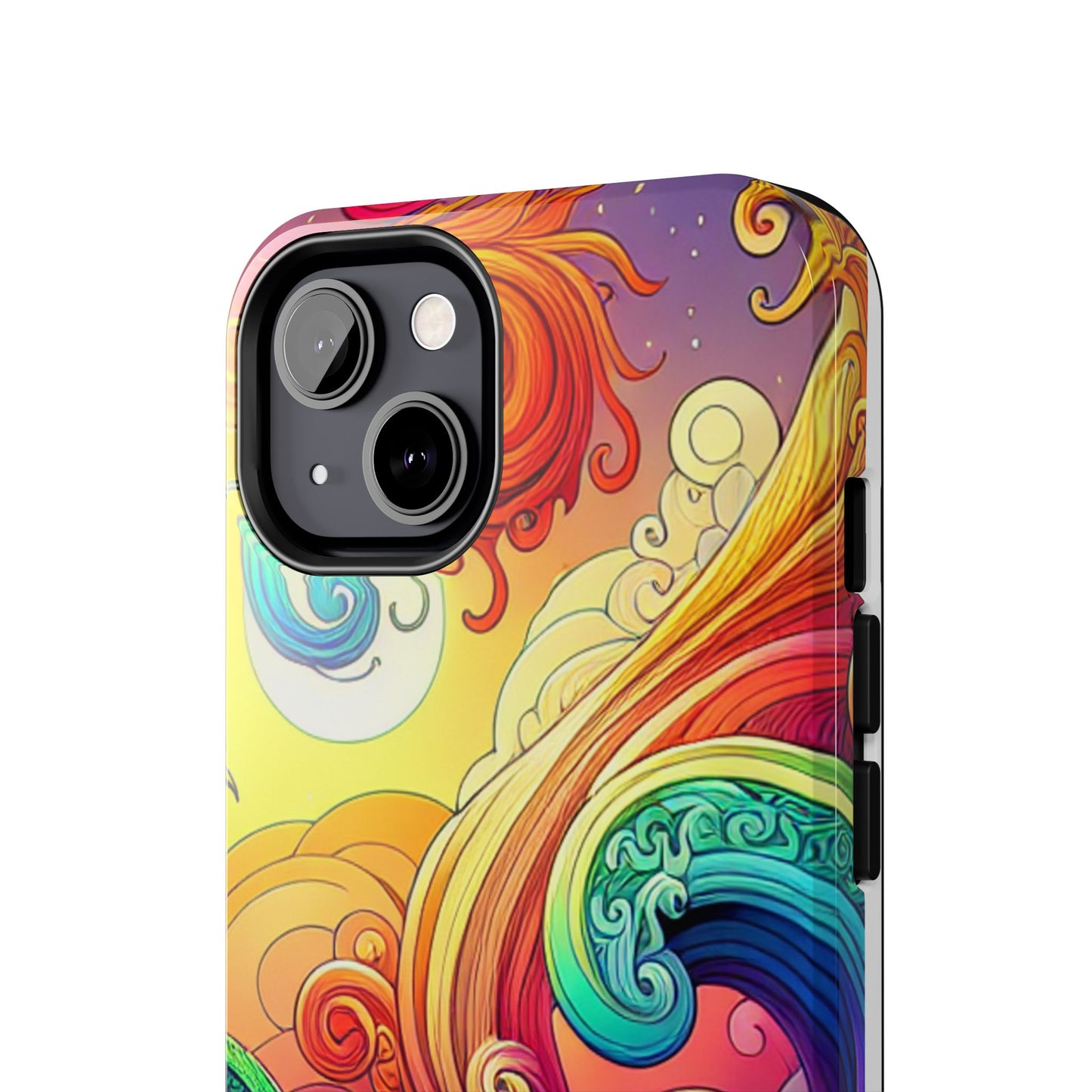 Fantasy Ocean Waves Tough Phone Case - Colorful Protective Cover - for iPhone