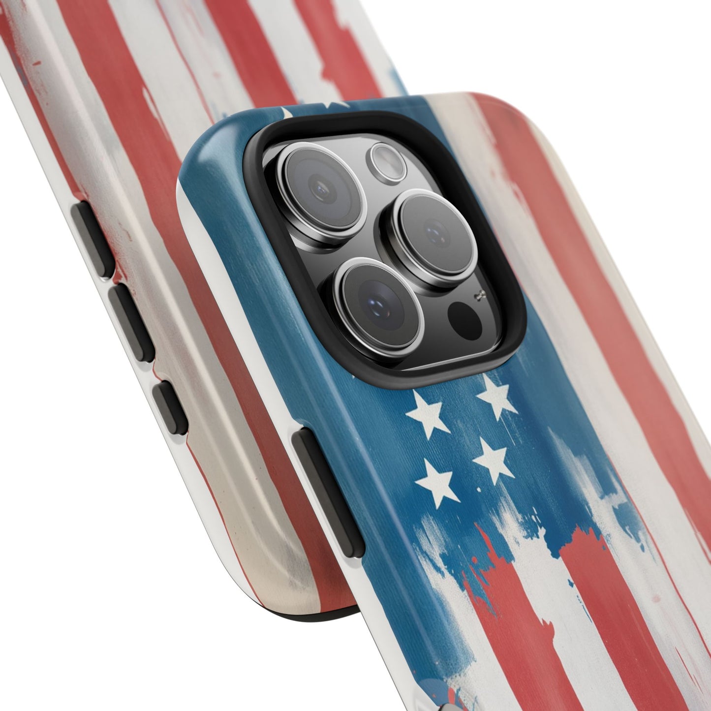 Patriotic Tough Phone Cases - Abstract USA Flag Design for Durable Protection - for iPhone