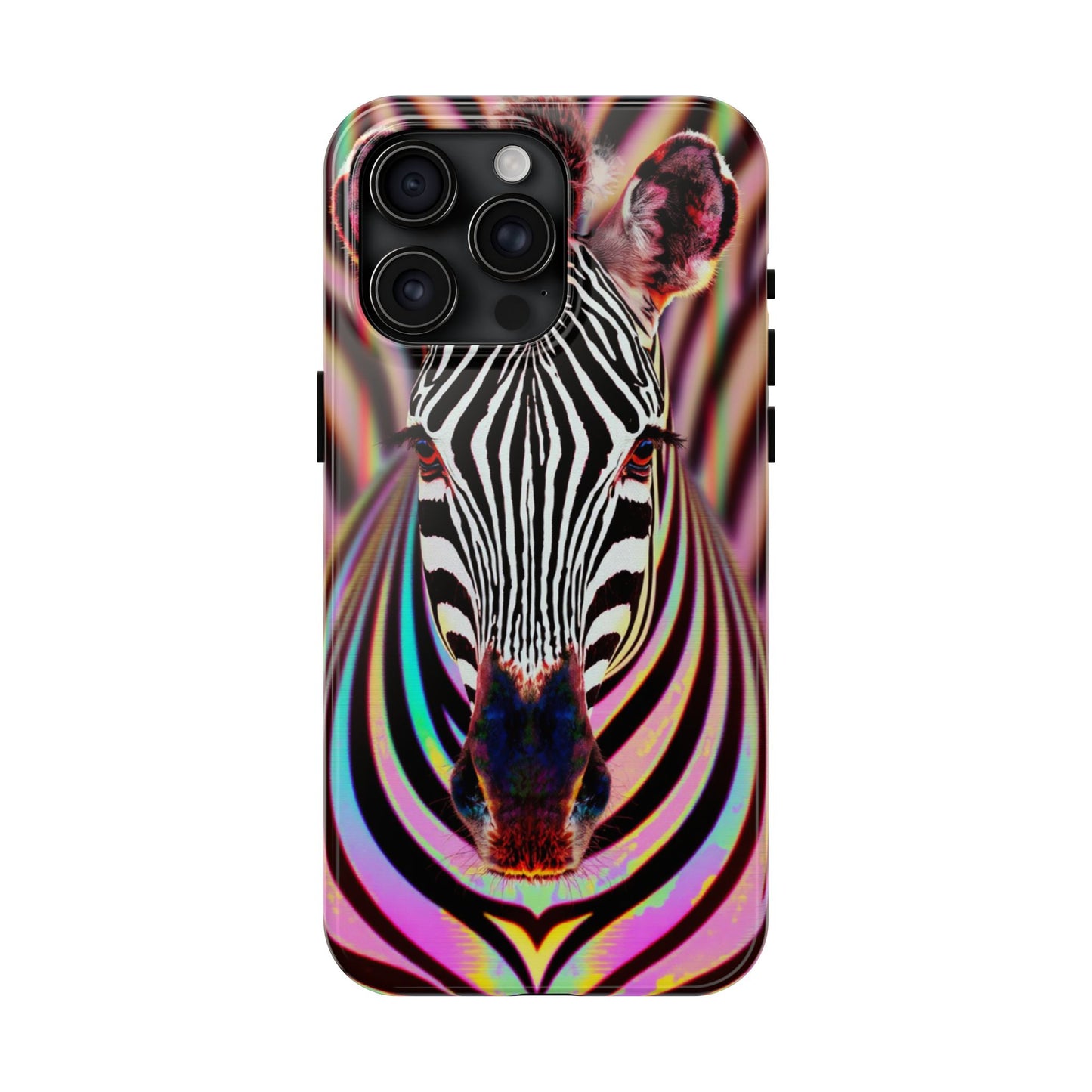 Vibrant Zebra Tough Phone Case - Unique Animal Design for Wild Spirit