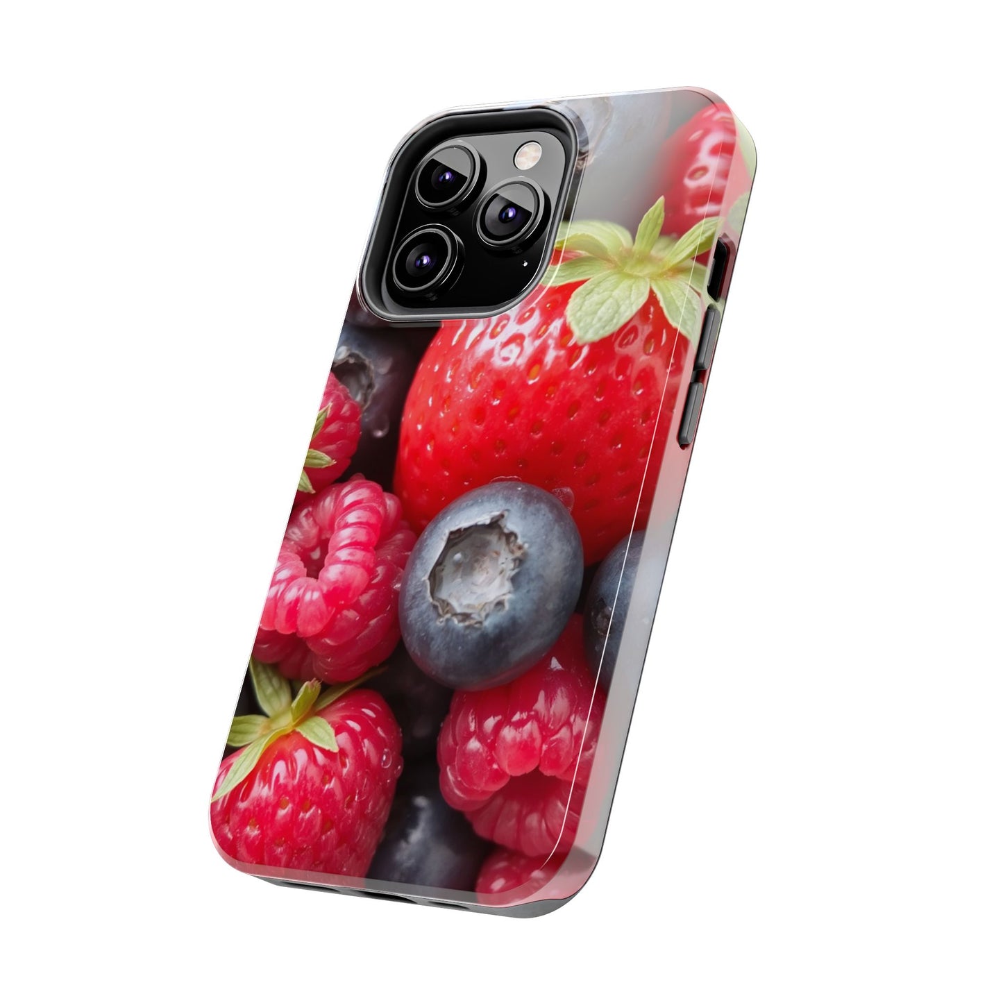 Fruit-Themed Tough Phone Case - Berry Burst Design