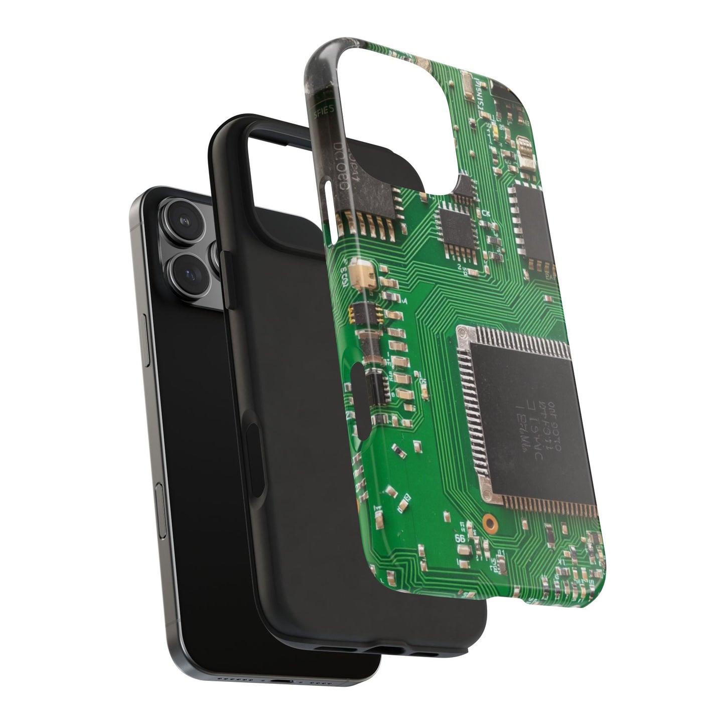 Circuit Board Tough Phone Case - Durable Tech Design