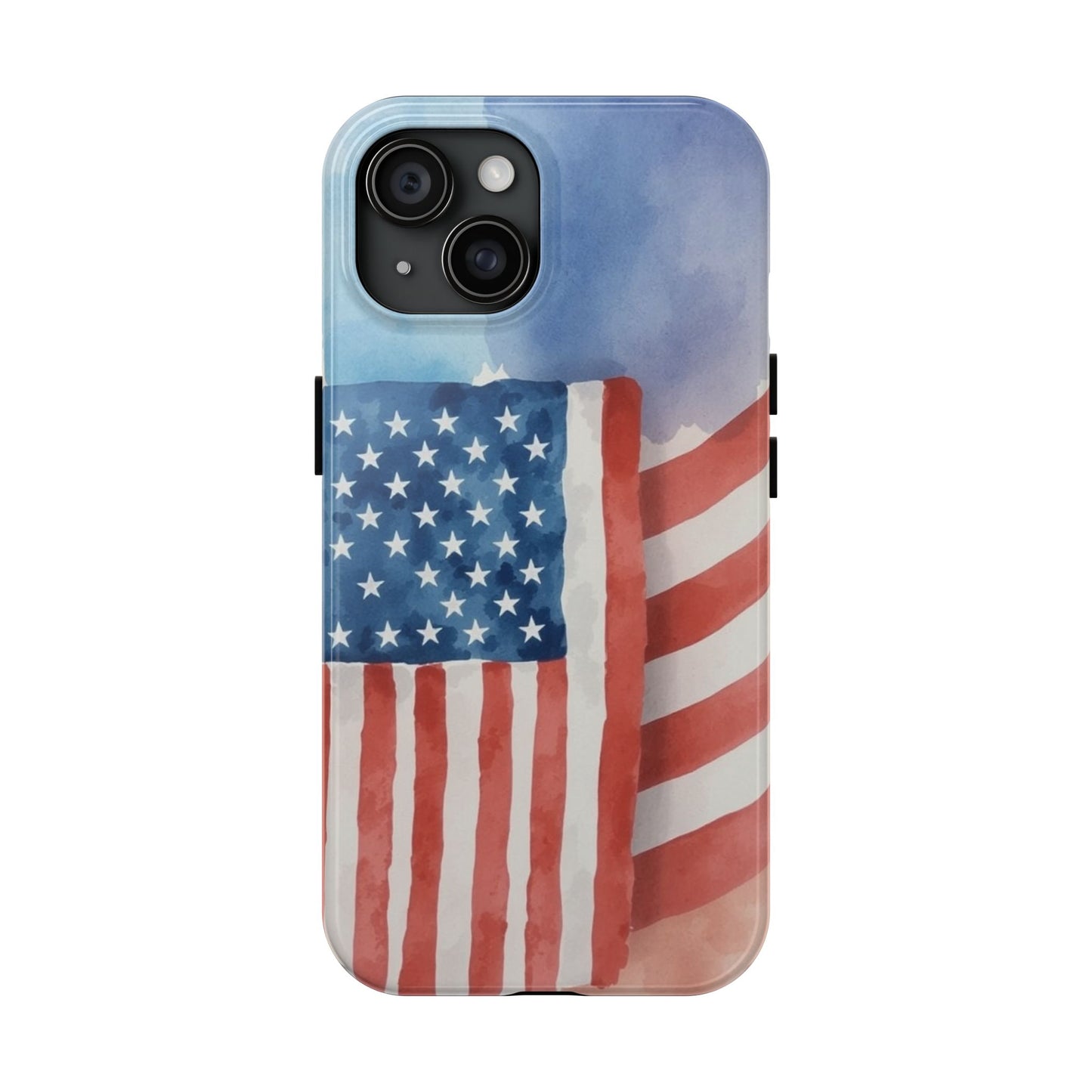 Abstract Watercolor American Flag Design - Tough Phone Case - for iPhone