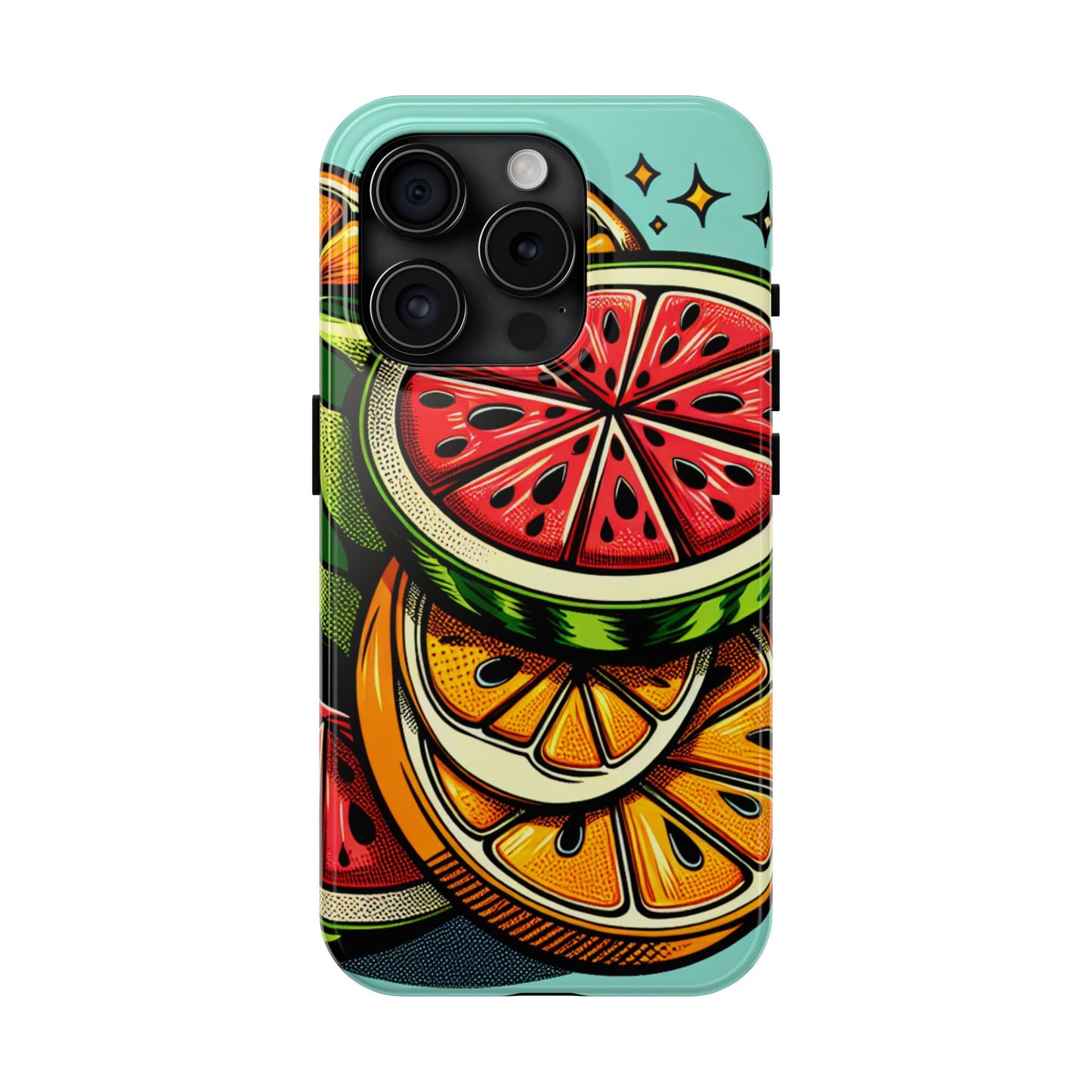 Vibrant Citrus Tough Phone Case - Fruit Slice Design - for iPhone