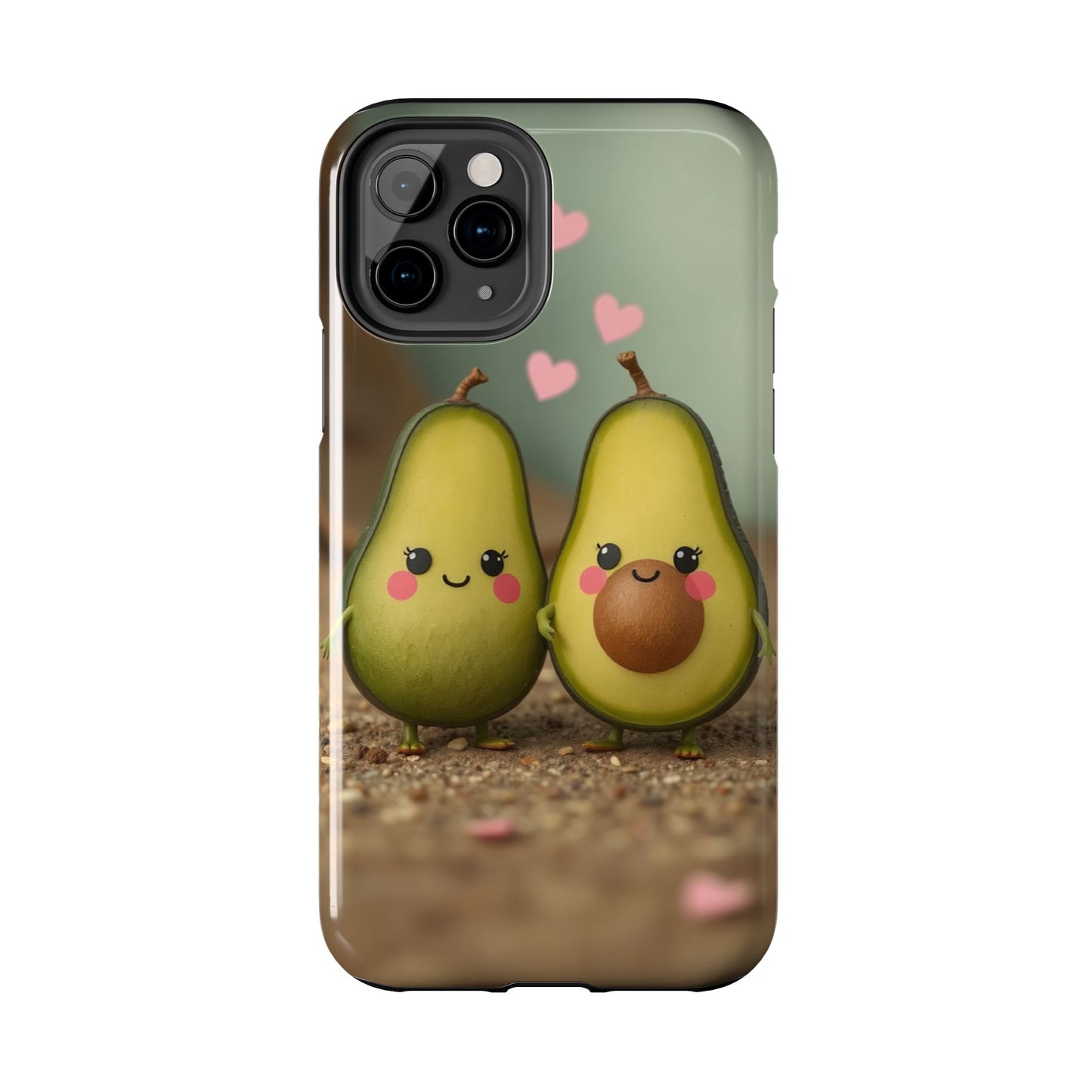 Cute Avocado Phone Case, Funny Tough Case, Quirky Phone Accessory, Gifts for Foodies, Valentine's Day Present
