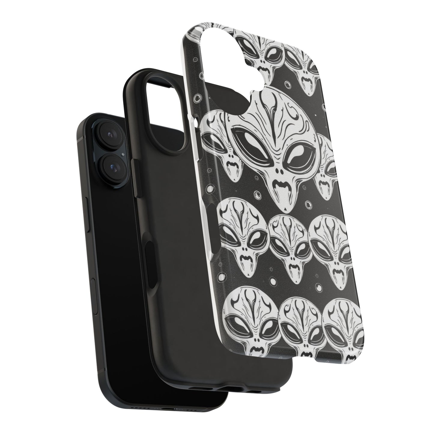Alien Pattern Tough Phone Case - Durable Protection with Out-of-This-World Design