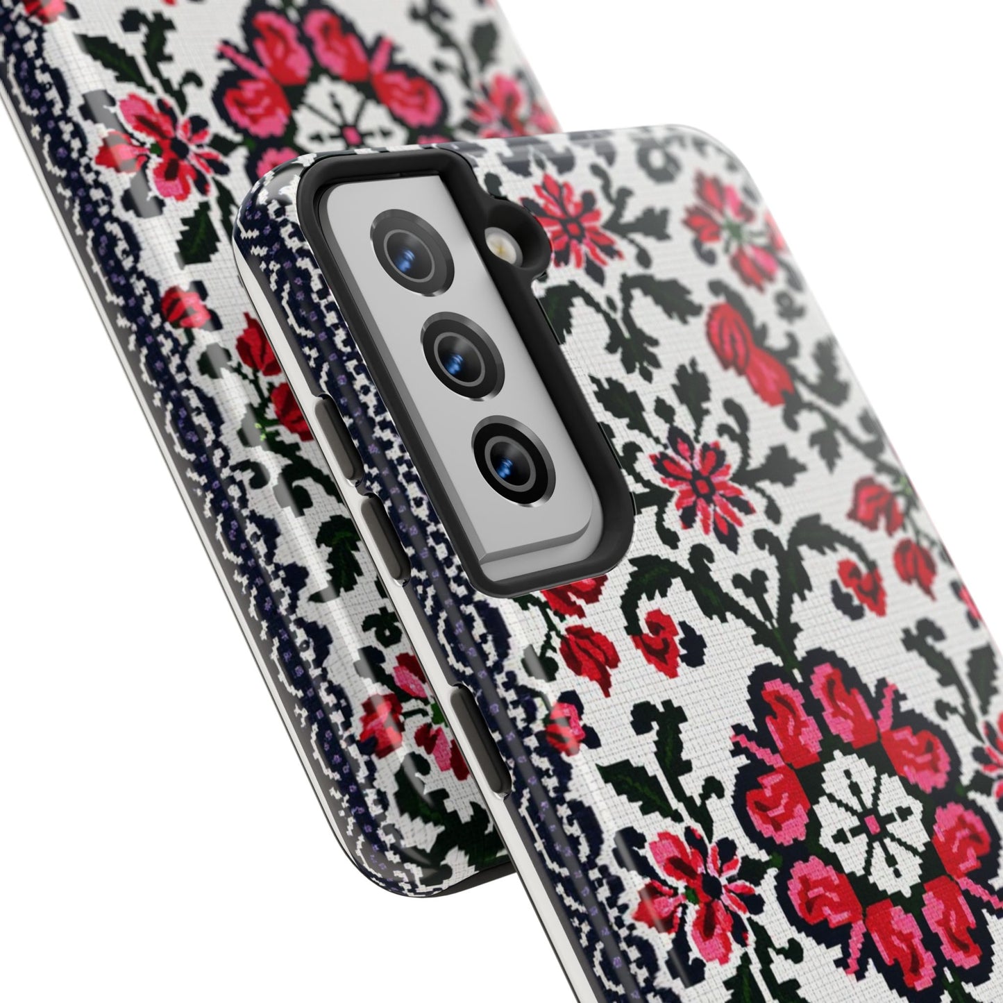 Traditional Knit Floral Design | Tough Phone Case - Durable Protection for iPhone