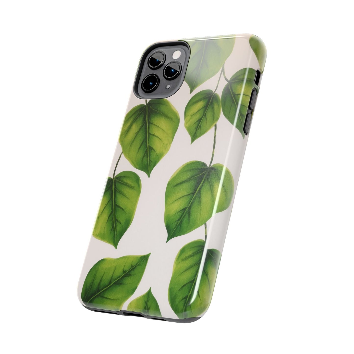 Tough Phone Cases with Green Leaf Design | Eco-Friendly Protection for Nature Lovers
