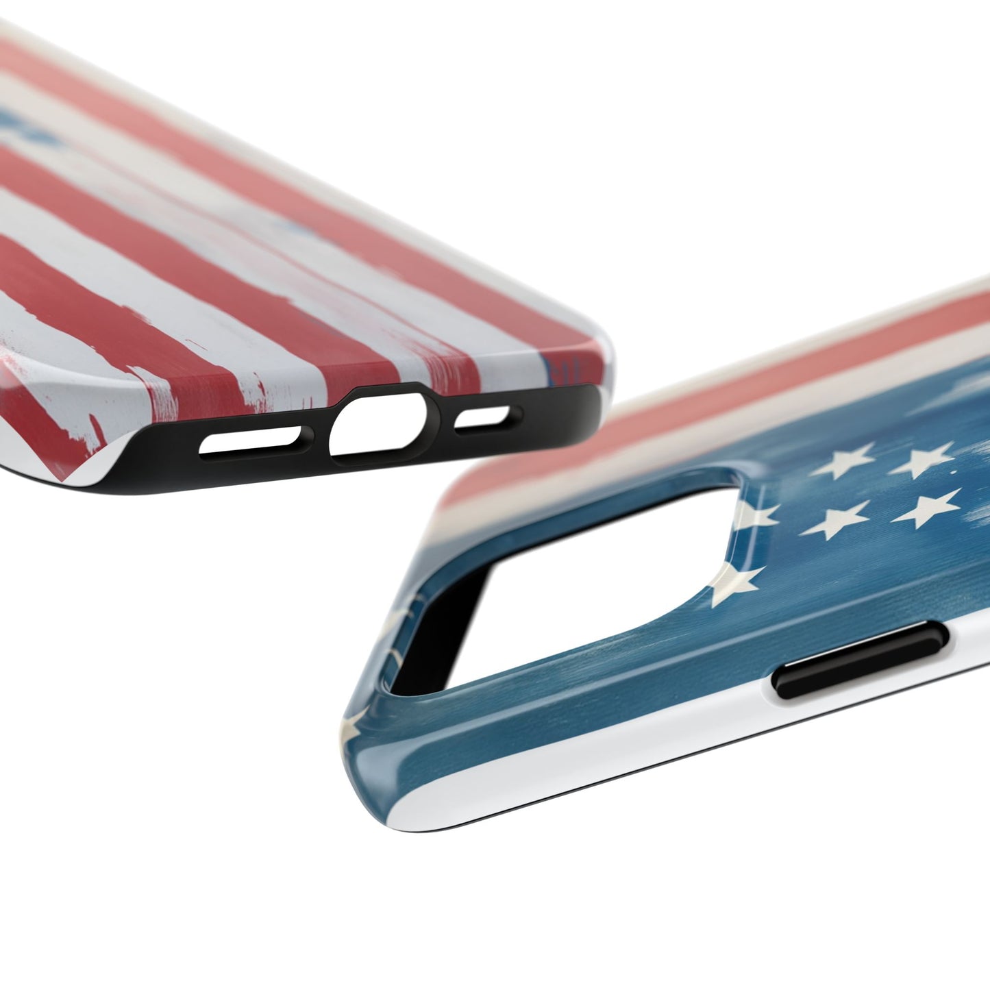 Patriotic Tough Phone Cases - Abstract USA Flag Design for Durable Protection - for iPhone