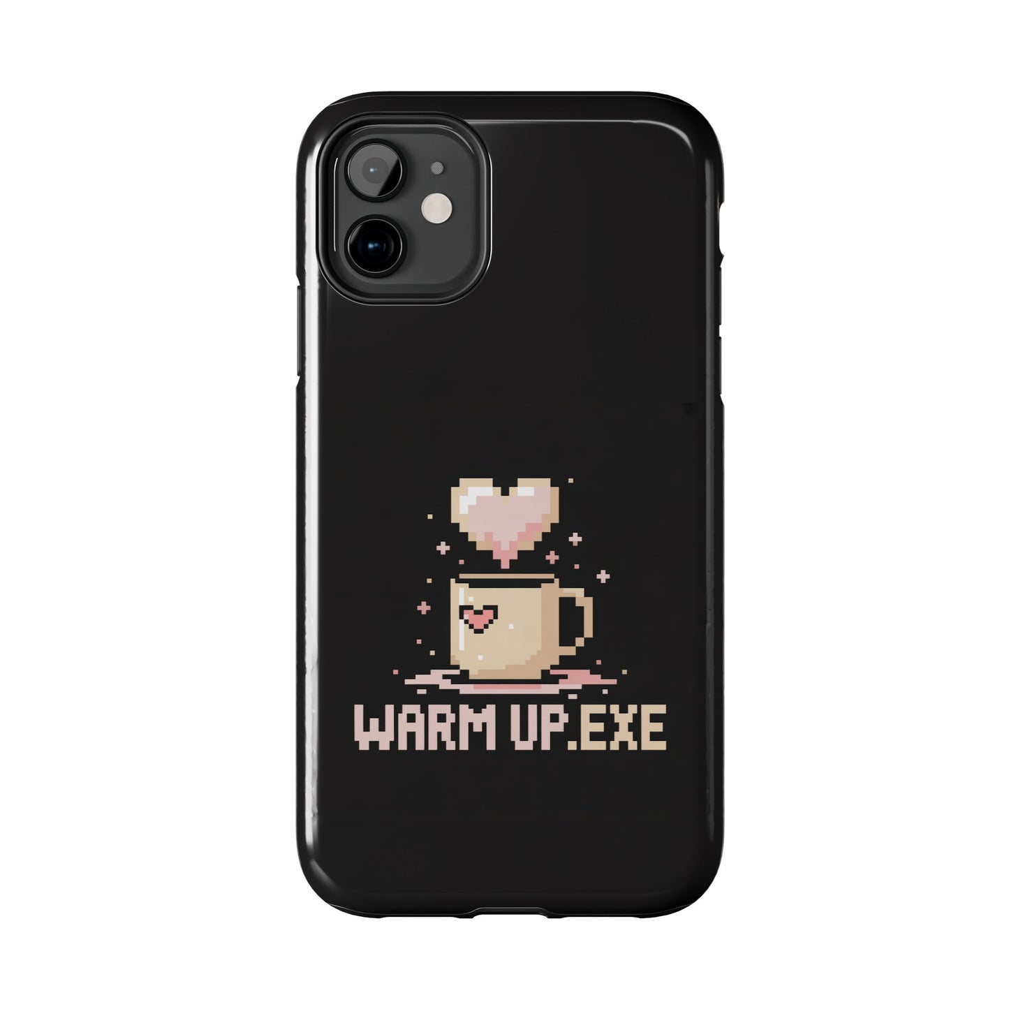Warm Up.EXE Tough Phone Case - Cute Pixel Art Design for Tech Lovers