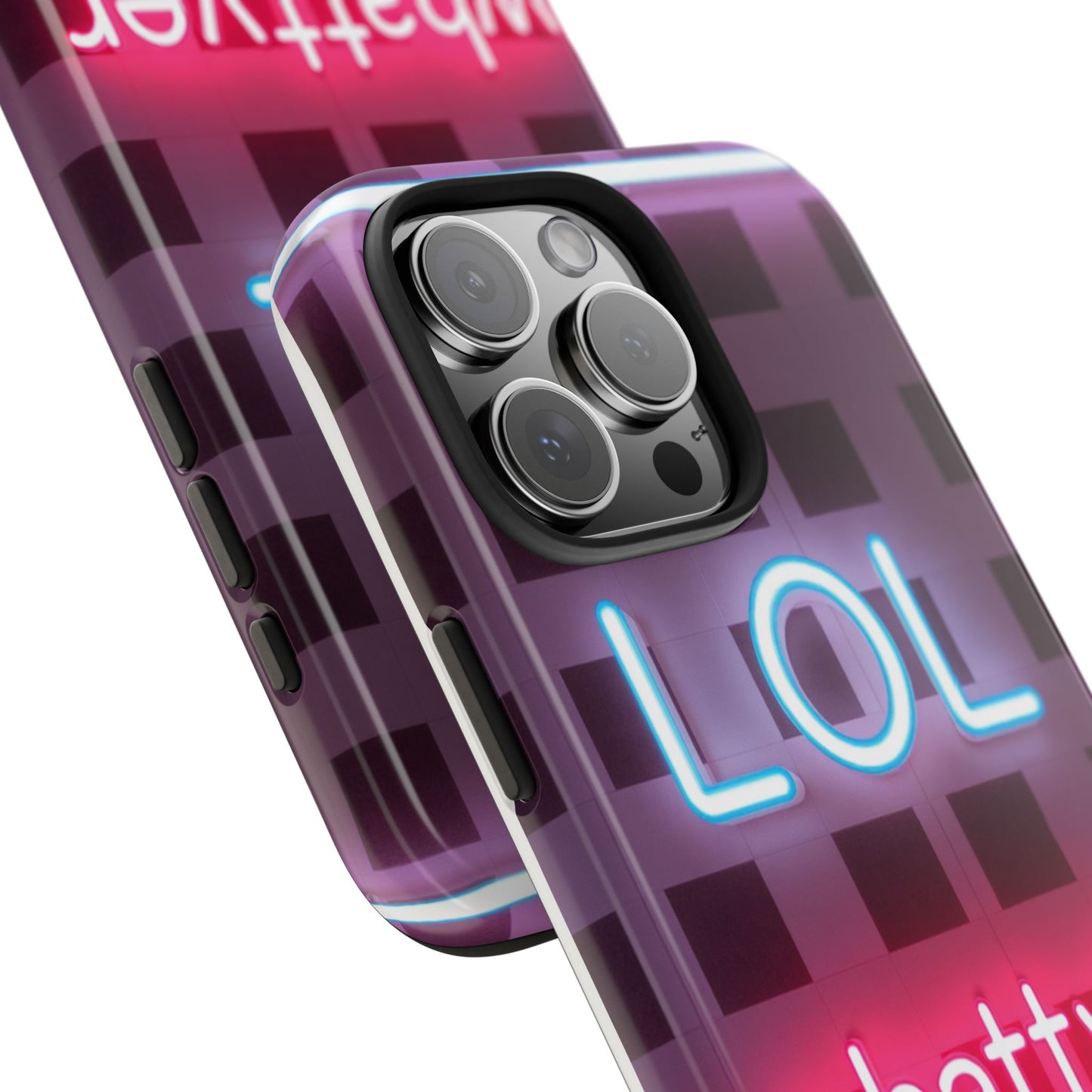 Neon Vibe Tough Phone Case - 'LOL Whatevr' Design for Trendsetters