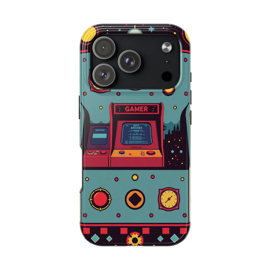 Retro Gamer Tough Phone Case - Vibrant Arcade Design for Gaming Enthusiasts - for iPhone