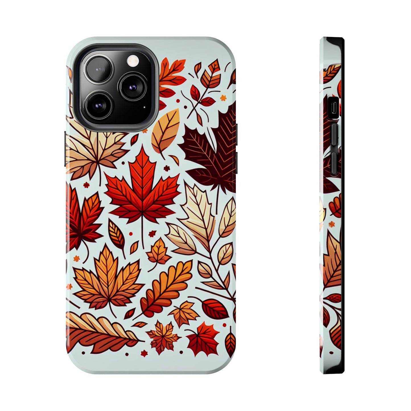 Autumn Leaves Tough Phone Case - Leaves Pattern - for iPhone