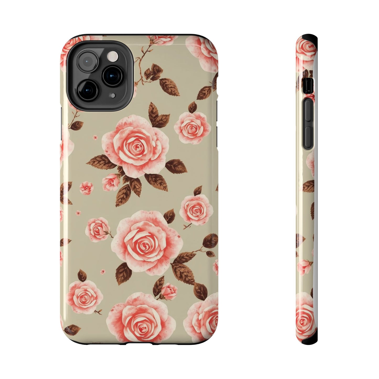 Elegant Floral Tough Phone Case for Stylish Protection - for iPhone