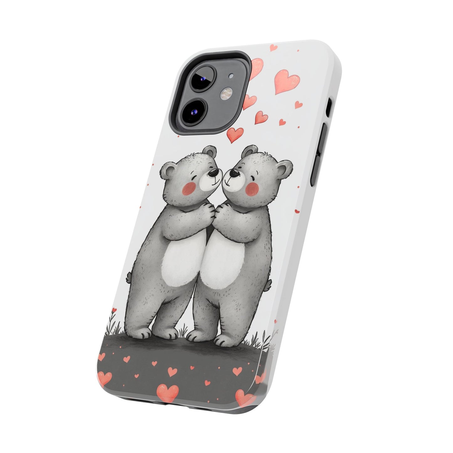 Cute Bear Love Tough Phone Case - Perfect for Valentine's Day & Couples