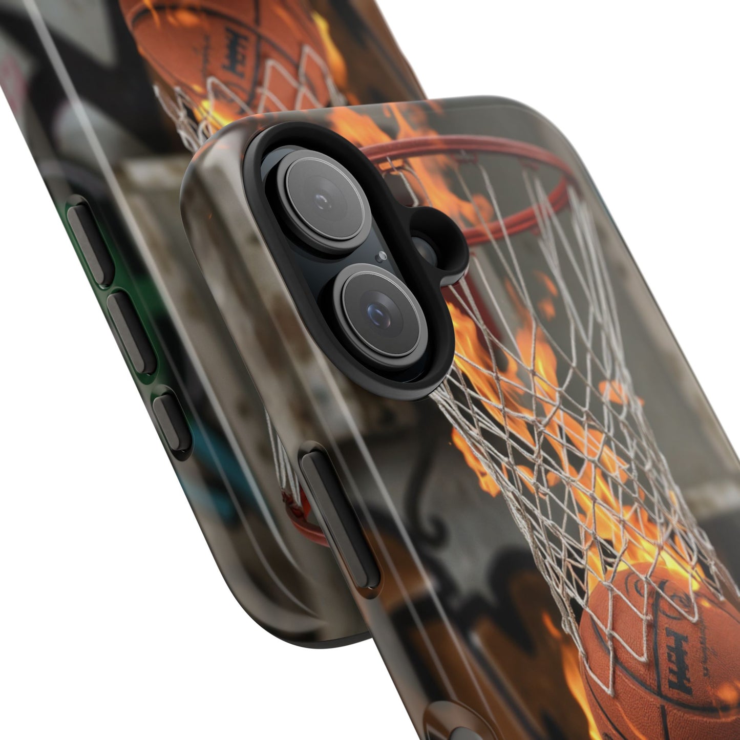 Fire Basketball Tough Phone Case - Durable Sporty Design for Athletes & Fans