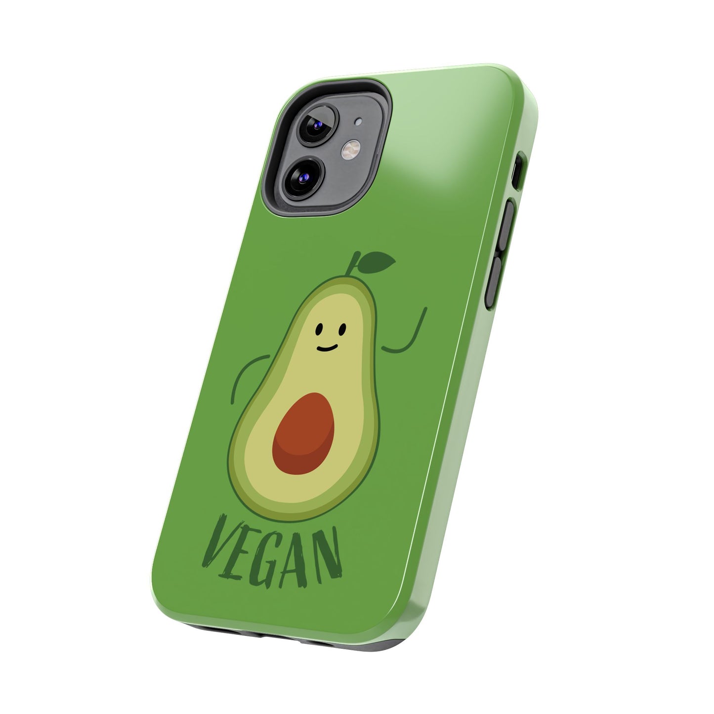 Vegan Avocado Tough Phone Case - Cute & Durable Phone Cover - for iPhone
