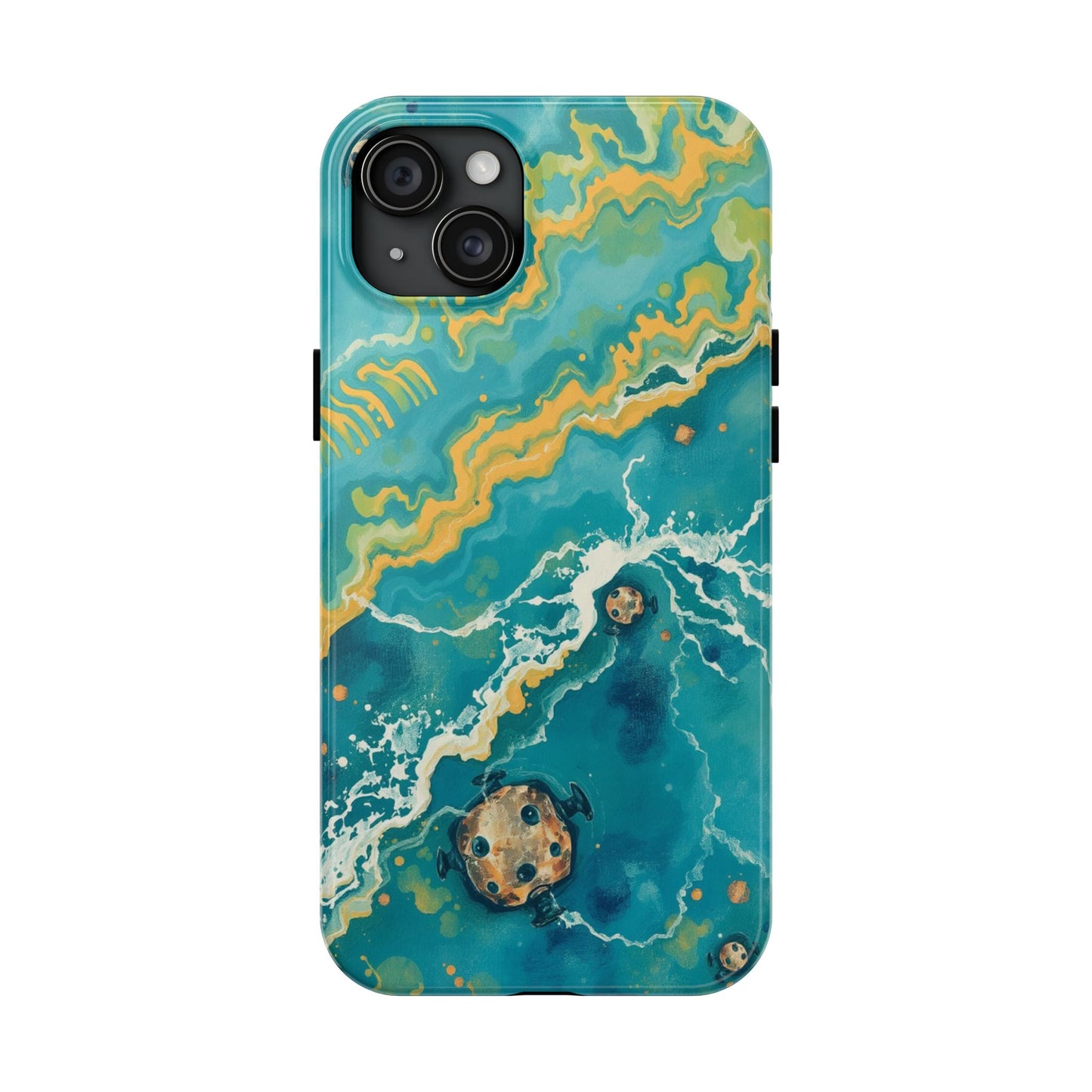 Ocean Wave Tough Phone Case – Durable Protection with Abstract Art Design