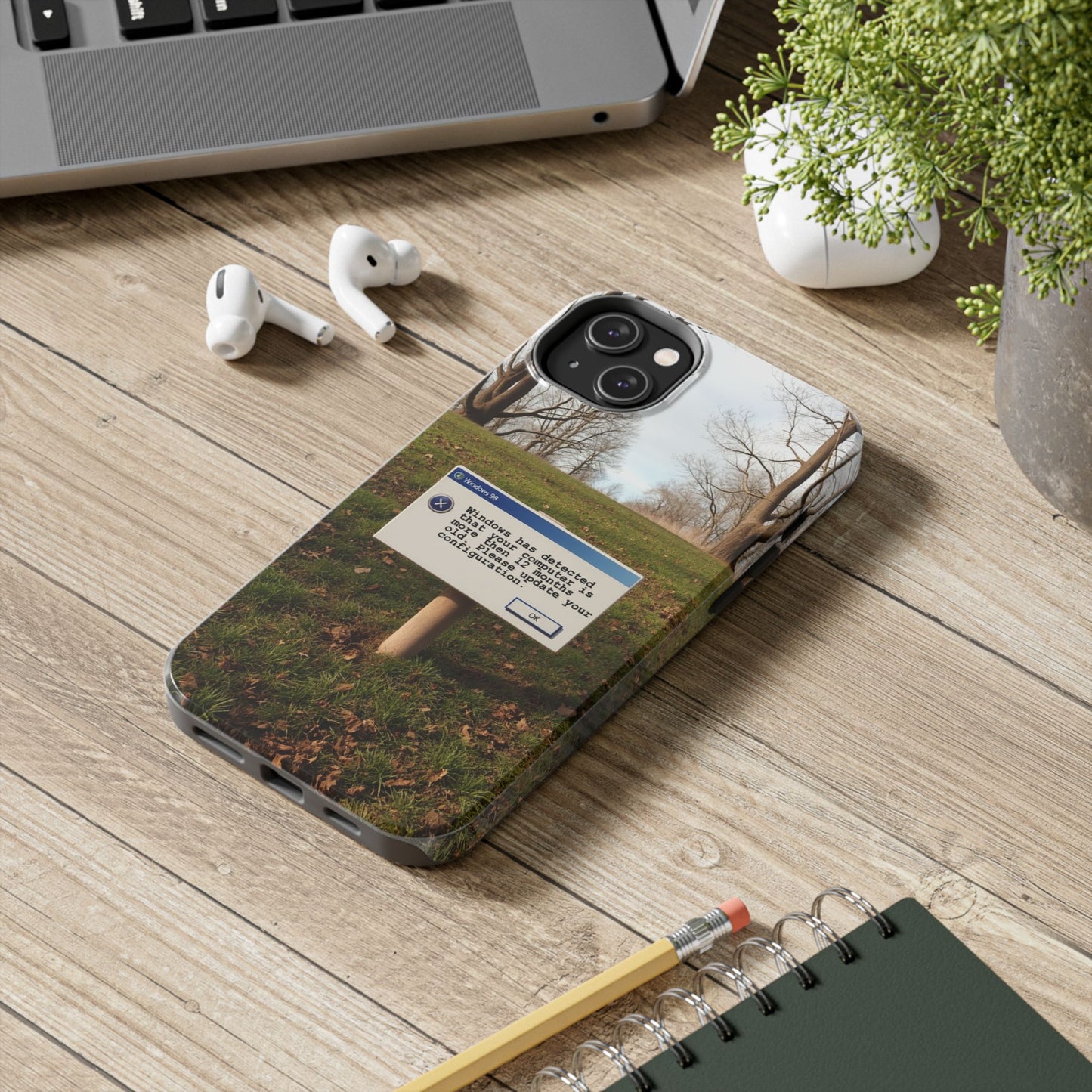 Durable Phone Case with Windows 98 Error Message Design - Perfect Gift for Tech Lovers