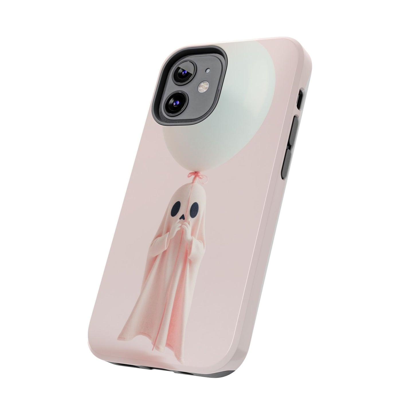 Cute Ghost Phone Case with Balloon - Tough Protection for Spooky Vibes