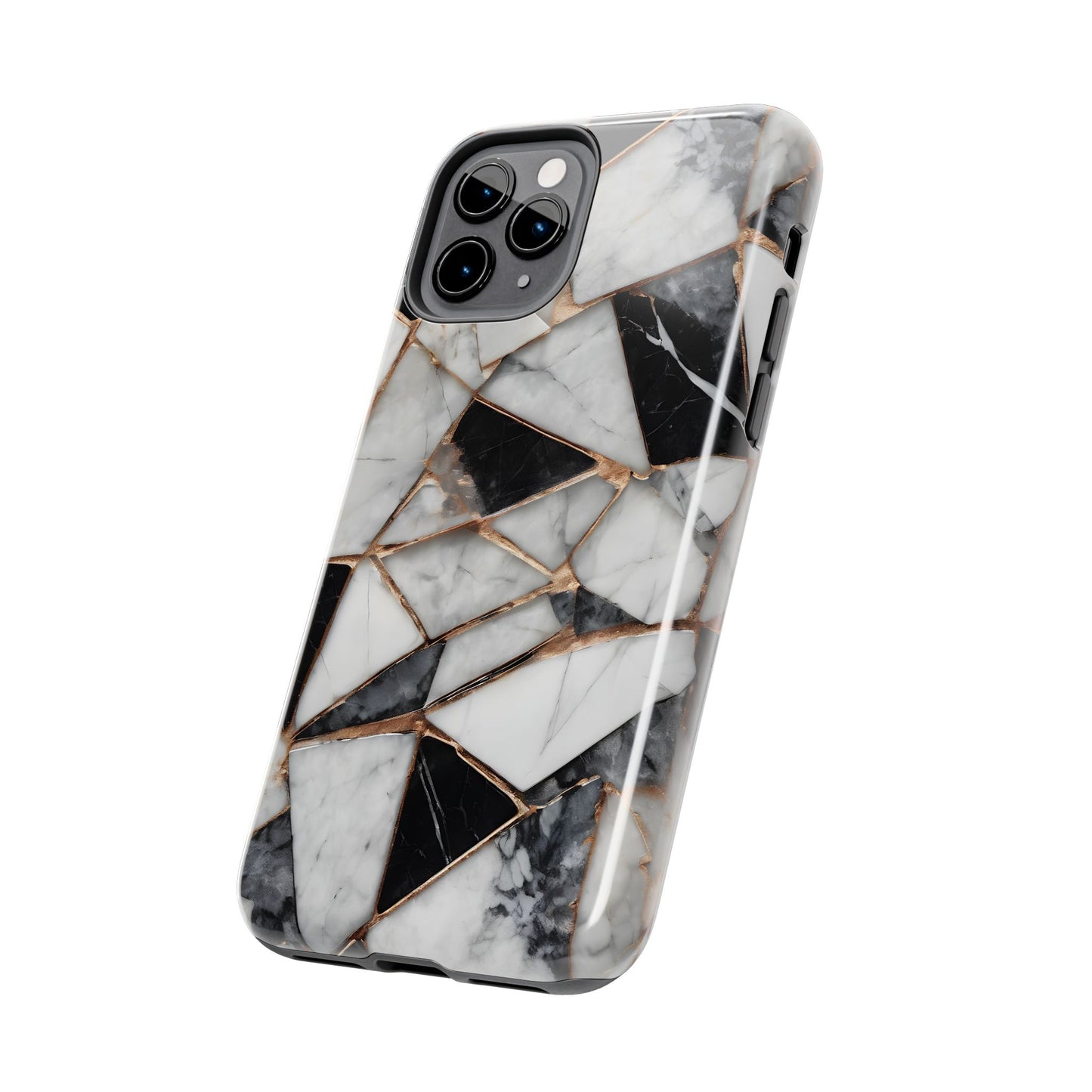Elegant Marble Tough Phone Case - Stylish Protection for iPhone