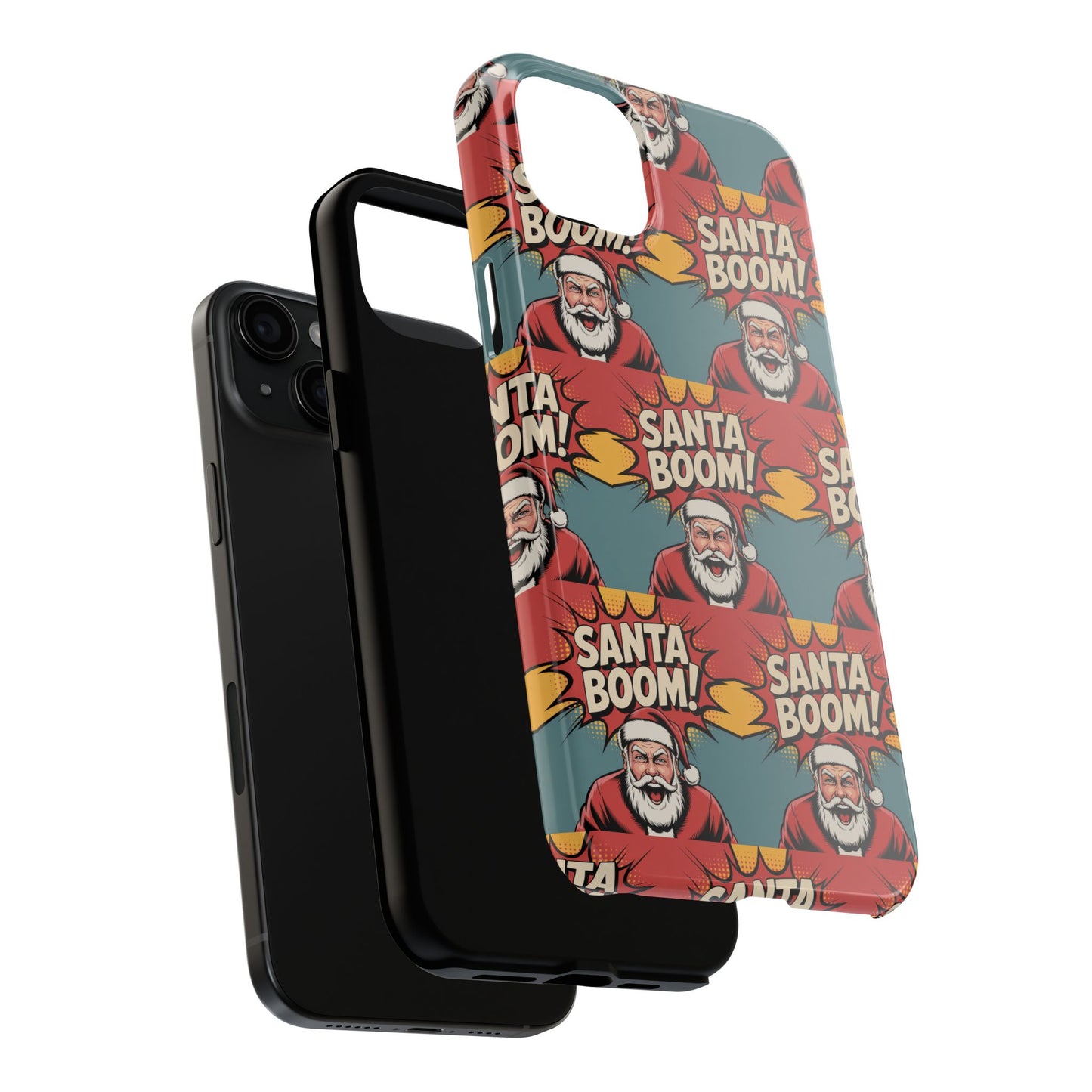 Festive Santa Boom Pattern Tough Phone Case