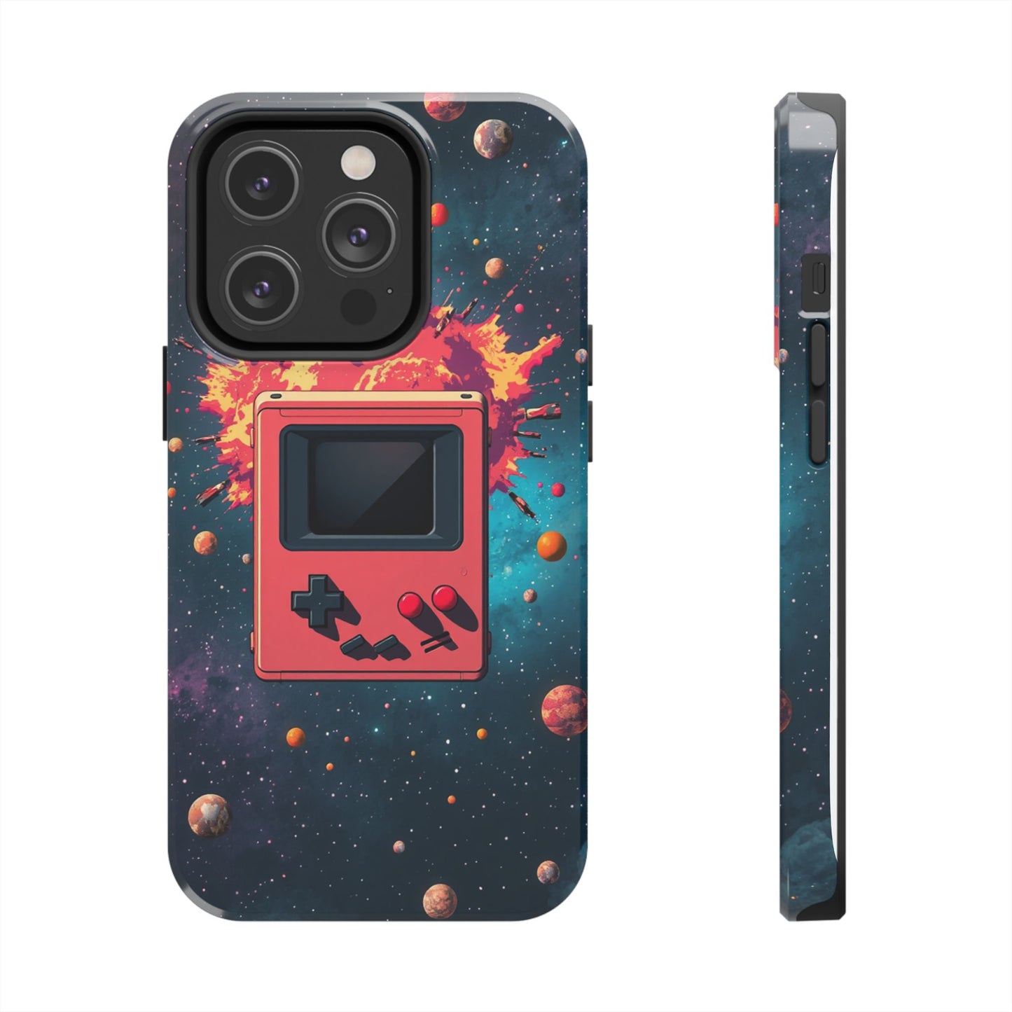Retro Gaming Tough Phone Case - Space Adventure Design