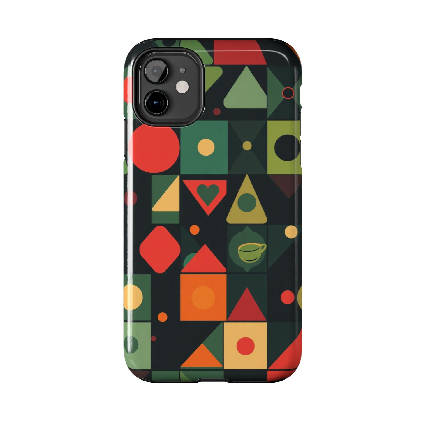 Vibrant Geometric Tough Phone Cases – Stylish Protection for Trendsetters - for iPhone