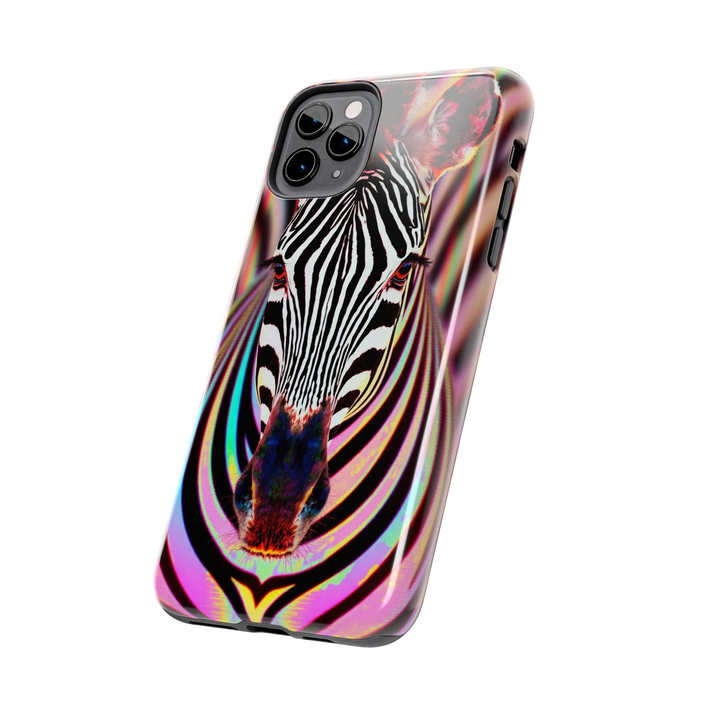 Vibrant Zebra Tough Phone Case - Unique Animal Design for Wild Spirit