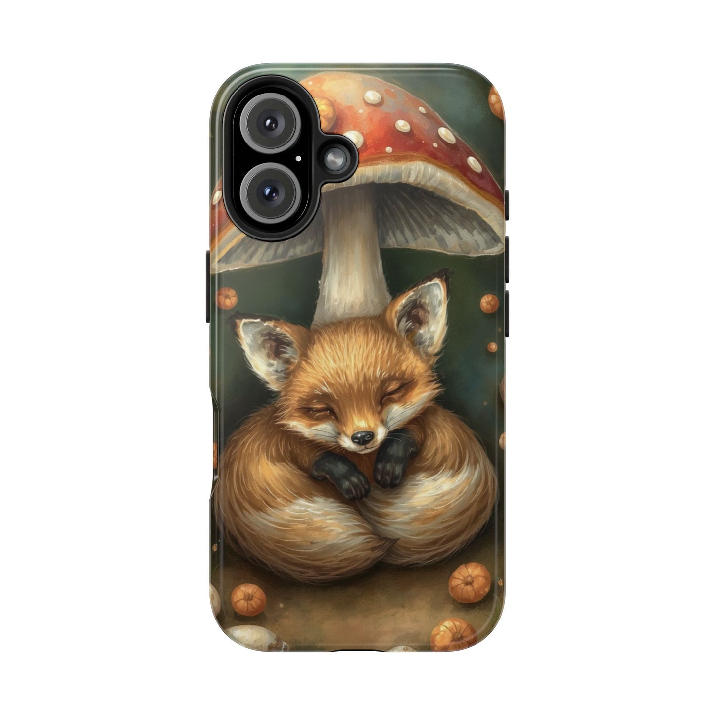 Cute Fox & Mushroom Phone Case - Tough Protective Cover