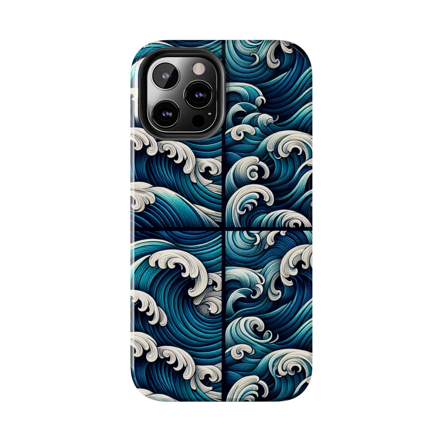 Ocean Waves Tough Phone Case - Durable Protection with Artistic Design - for iPhone
