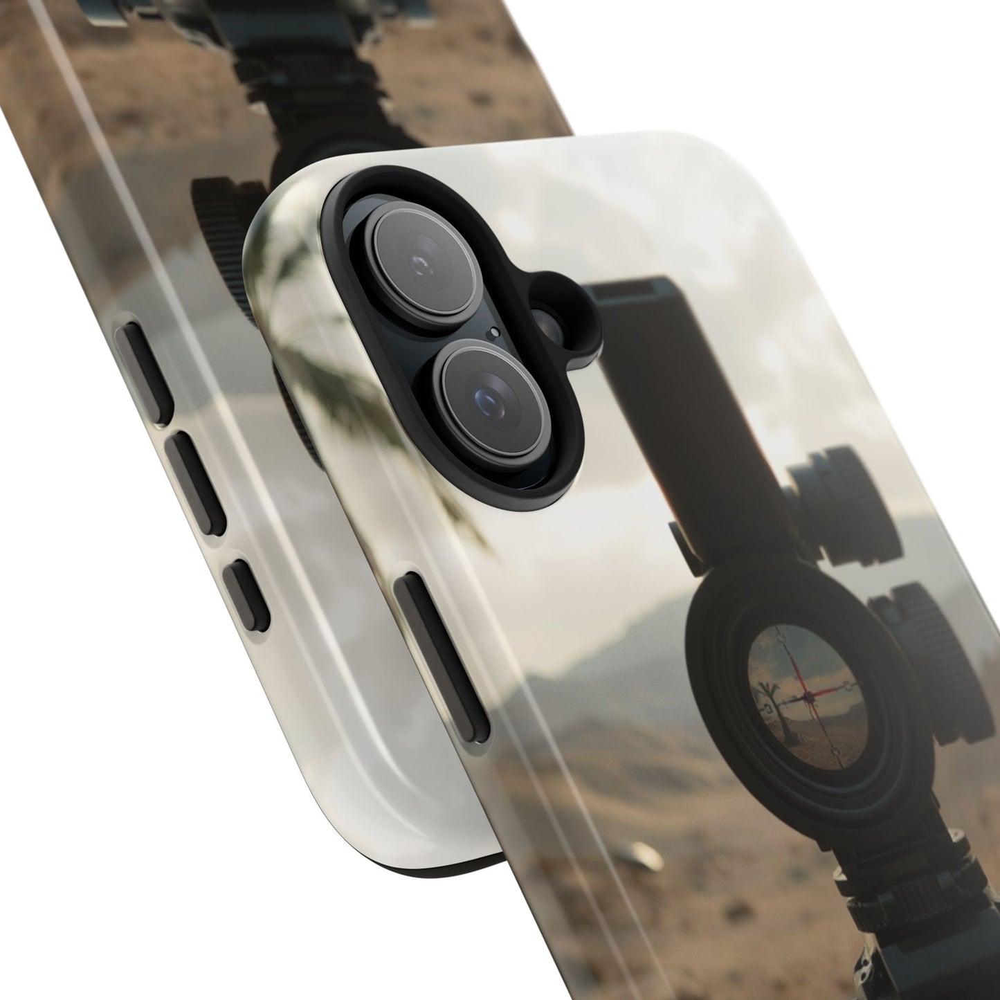 Tough Phone Case with Sniper Scope Design - Durable & Stylish Protection for Outdoors Enthusiasts