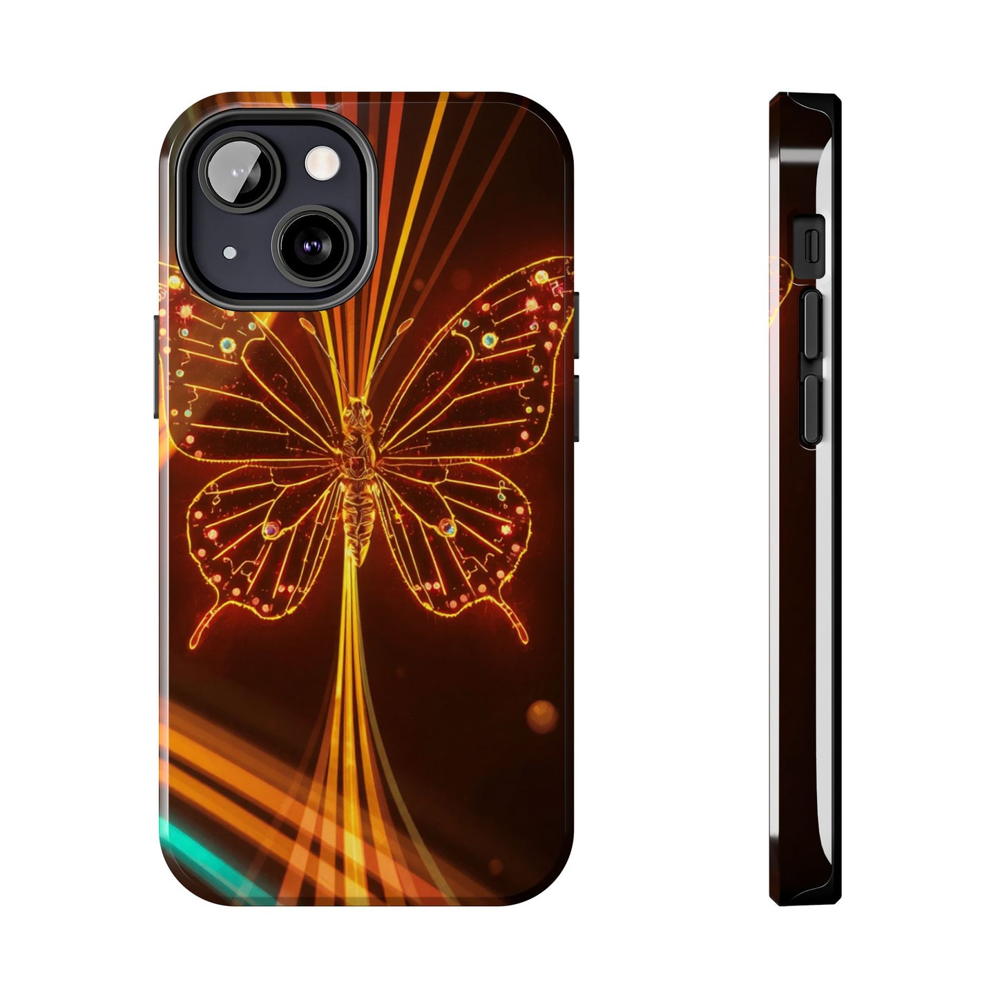 Elegant Butterfly Tough Phone Case - Stylish Protection for Nature Lovers