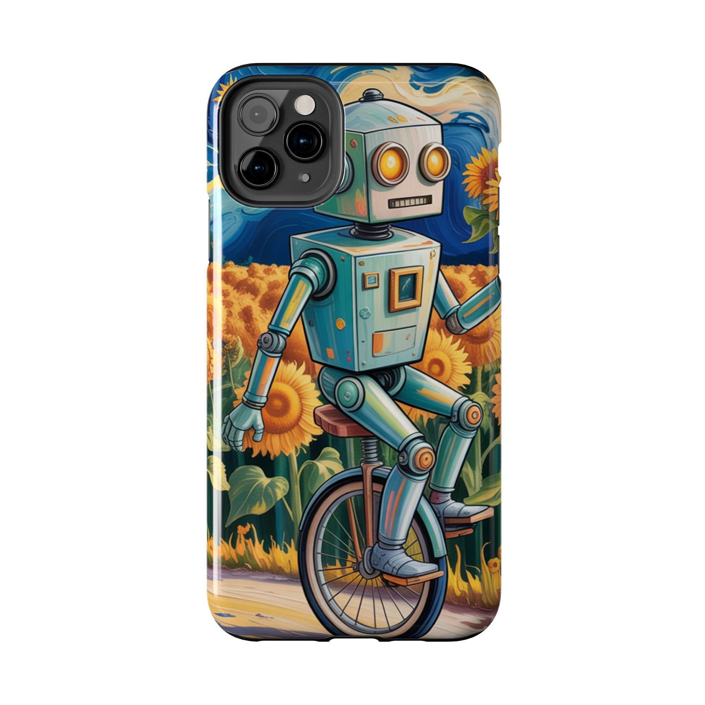Robot Cycle Tough Phone Case - Durable & Unique Design