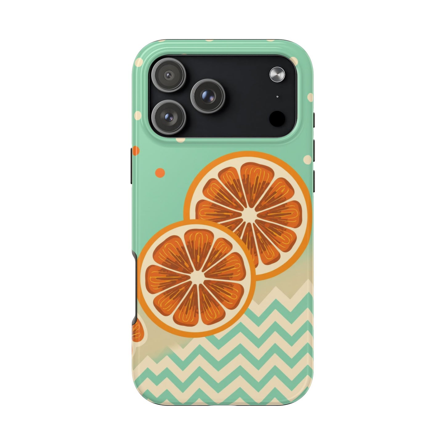Citrus Vibe Tough Phone Case - Fun Orange Slice Design