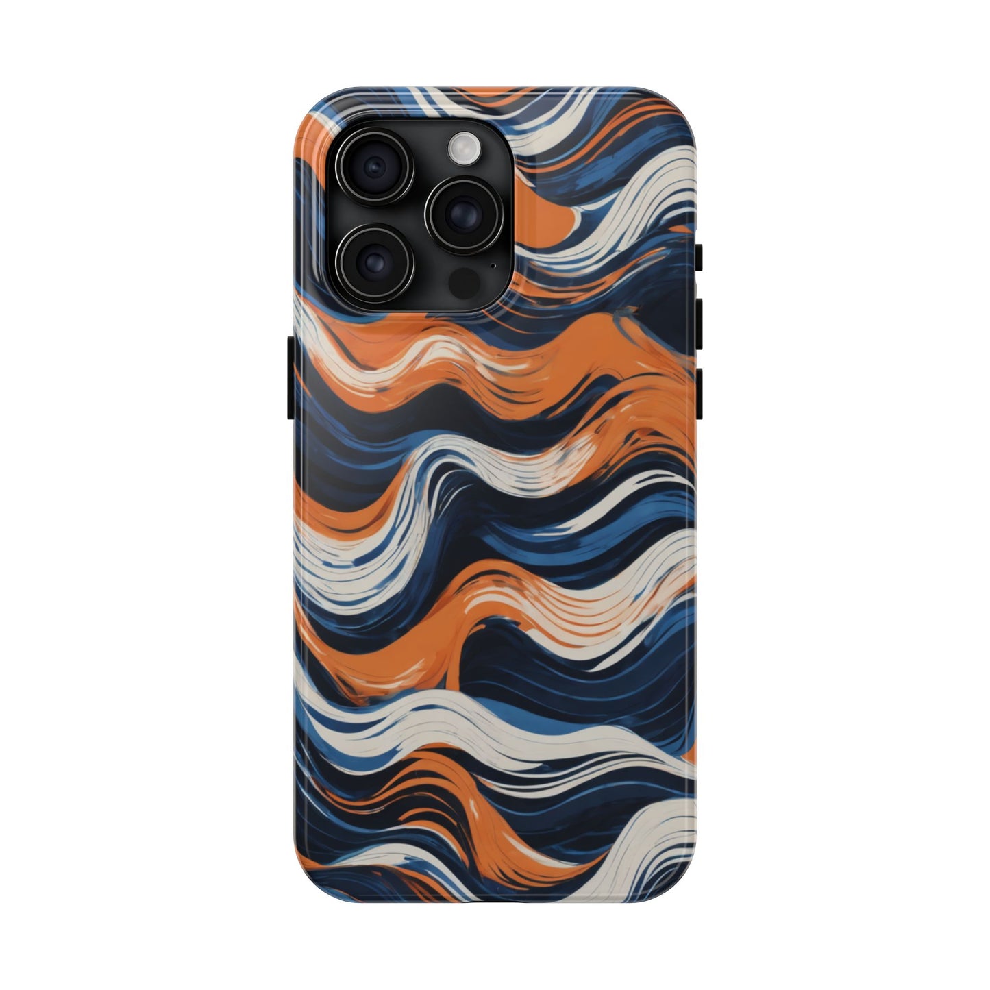Wave Pattern Tough Phone Case - Stylish and Durable for Modern Lifestyle - for iPhone
