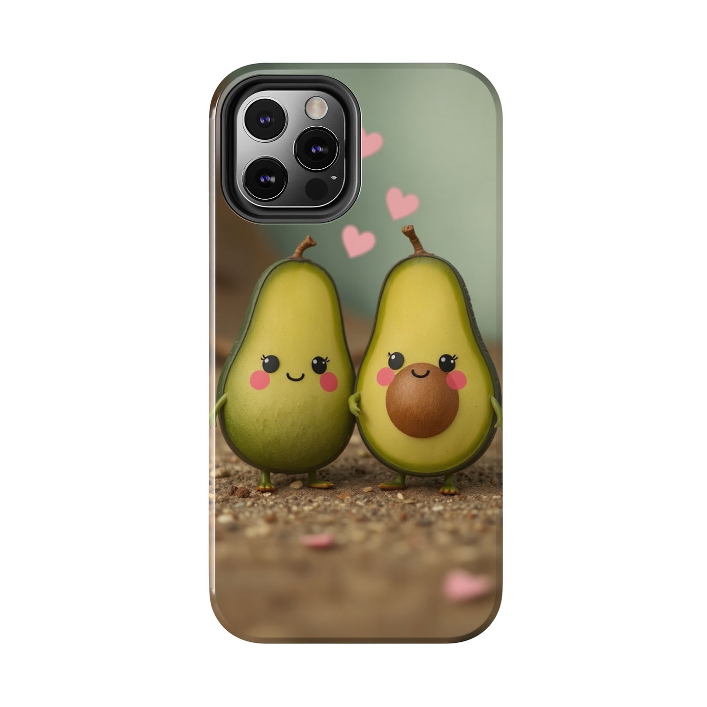 Cute Avocado Phone Case, Funny Tough Case, Quirky Phone Accessory, Gifts for Foodies, Valentine's Day Present