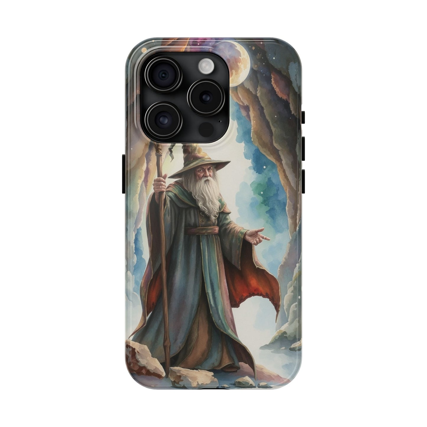 Magical Wizard Phone Case - Tough, Durable Phone Cover for Fantasy Lovers, Geek Gift, Unique Design, Celestial Phone Accessory