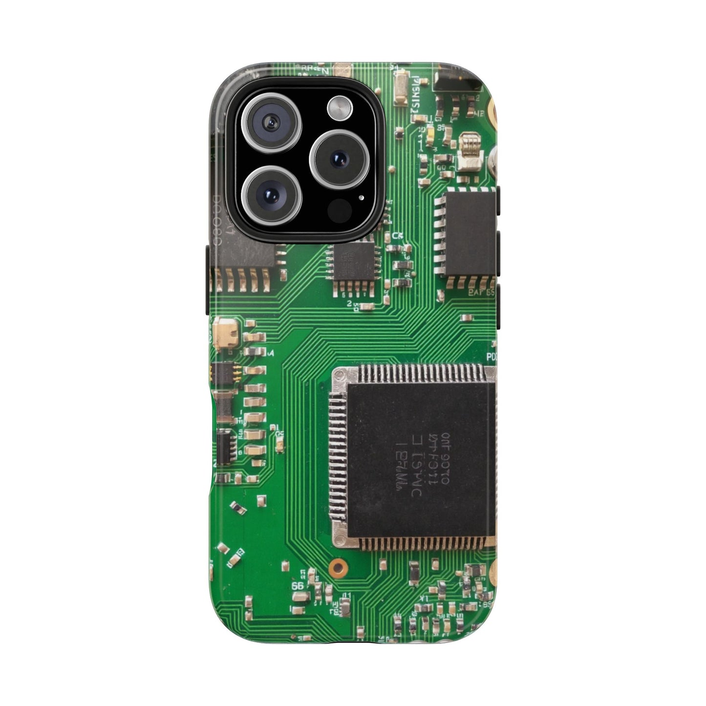 Circuit Board Tough Phone Case - Durable Tech Design