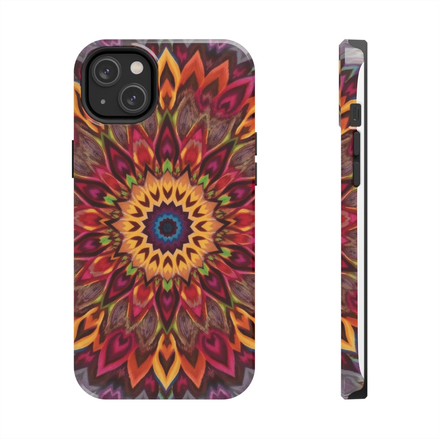 Vibrant Floral Mandala Tough Phone Case | Stylish and Durable Protection - for iPhone