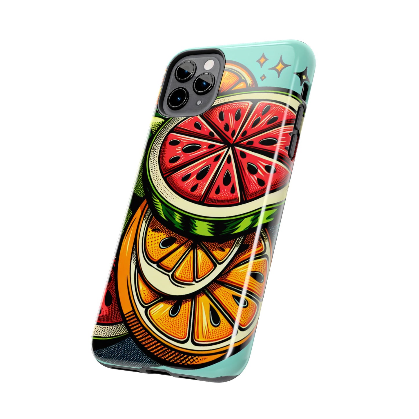 Vibrant Citrus Tough Phone Case - Fruit Slice Design - for iPhone