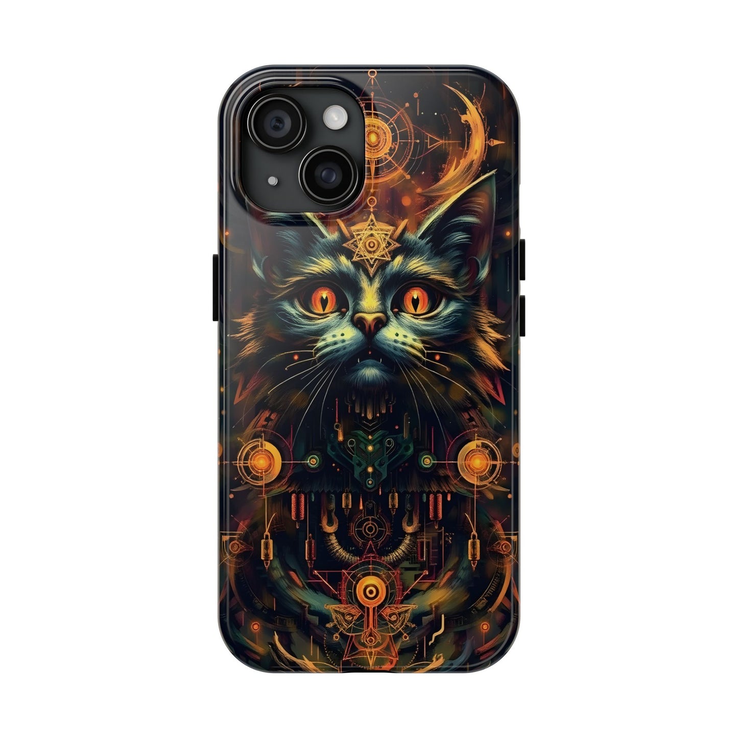 Mystical Cat Queen Tough Phone Case – Unique Protection for Cat Lovers - for iPhone