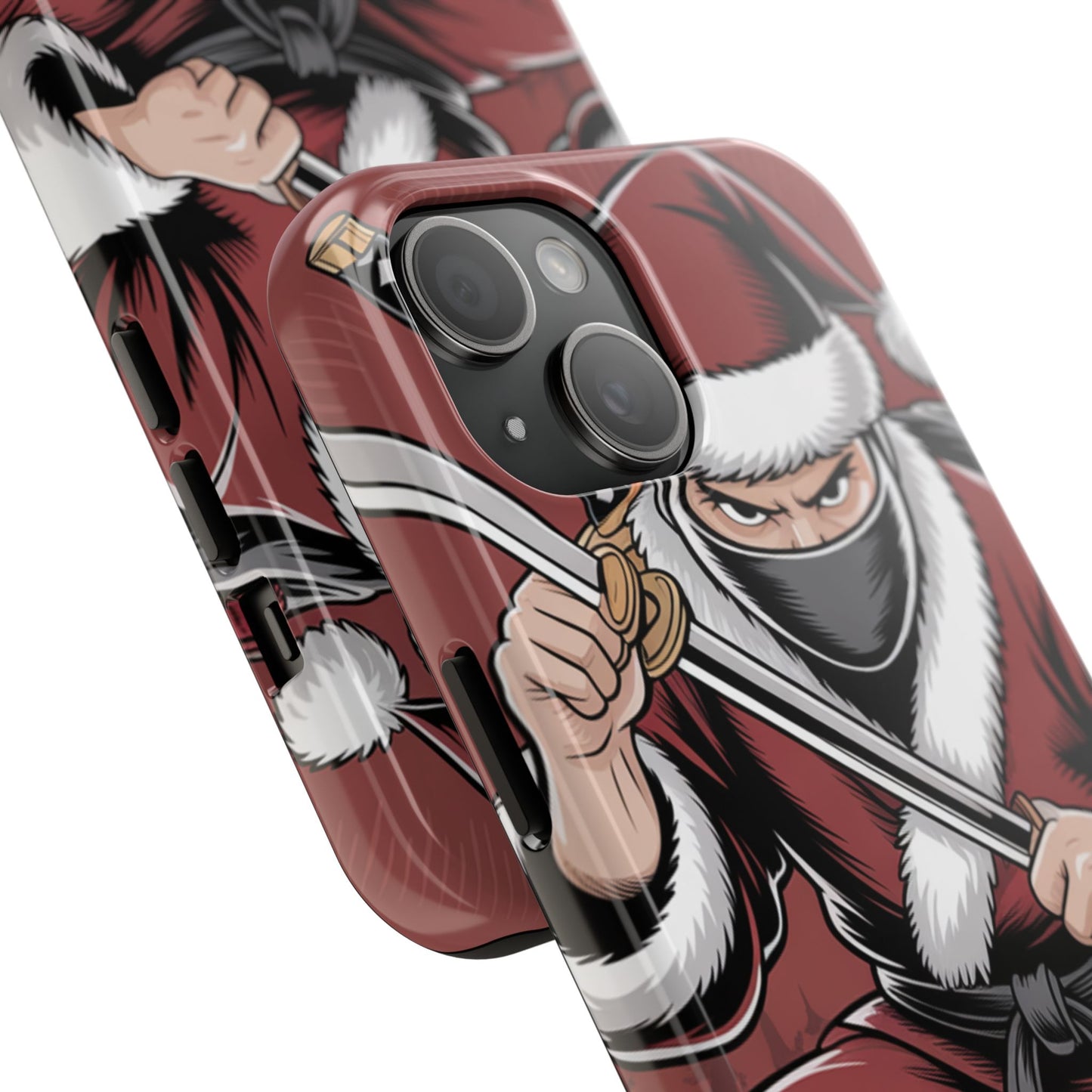Ninja Santa Tough Phone Case | Durable Holiday Phone Cover for iPhone